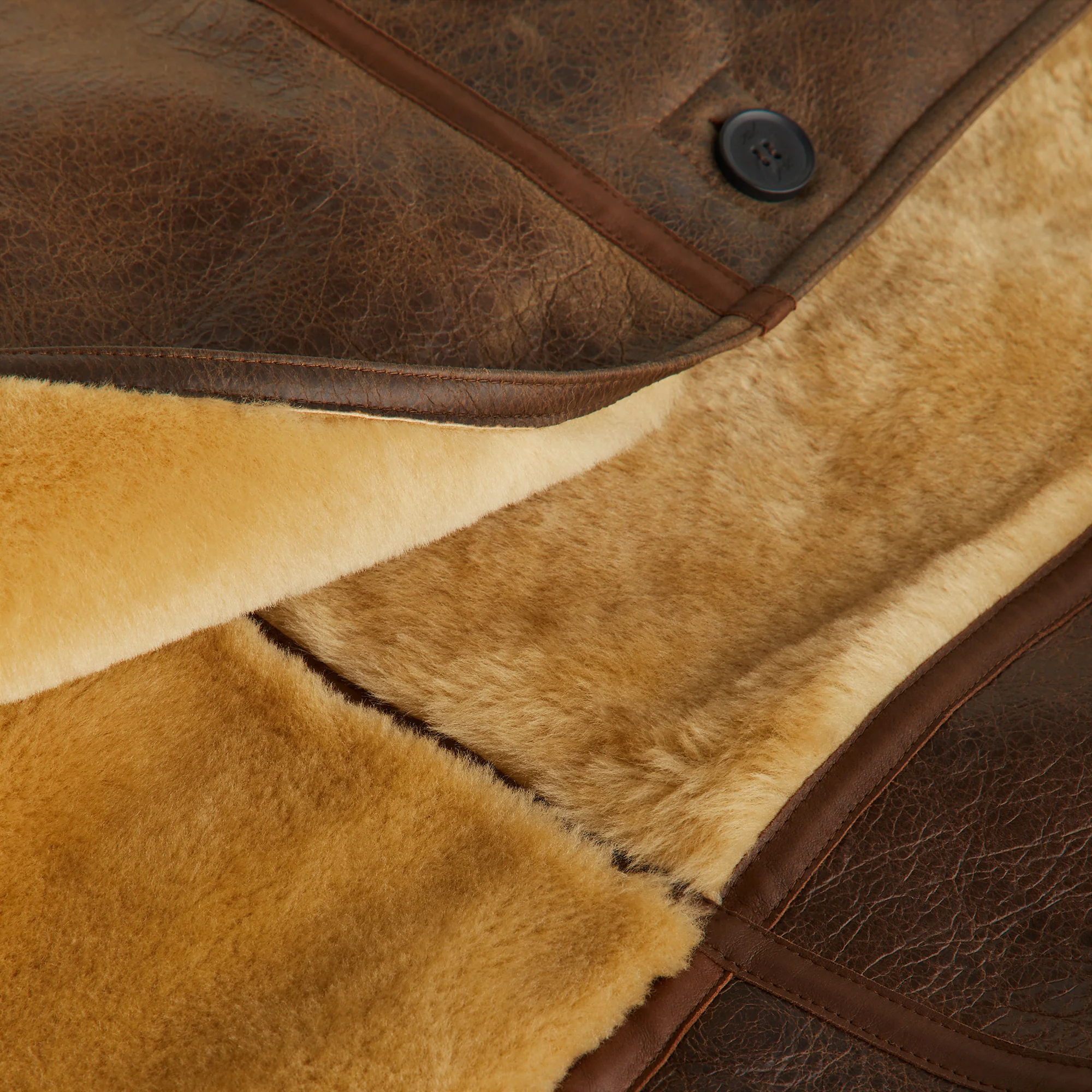 Kith Women Amis Patchwork Shearling Coat - Oxford - Image 8