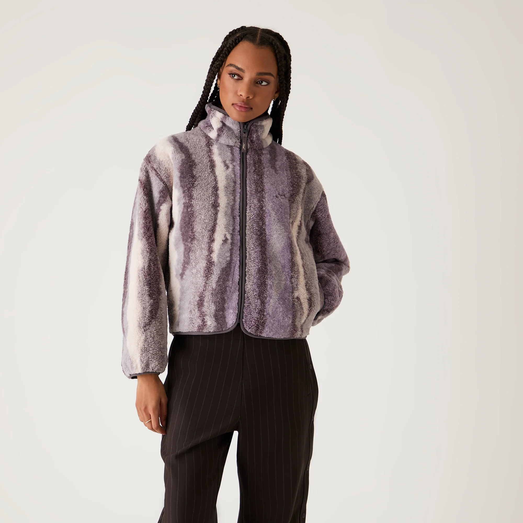 Kith Women Waverly II Jacquard Fur Jacket - Thunder - Image 2