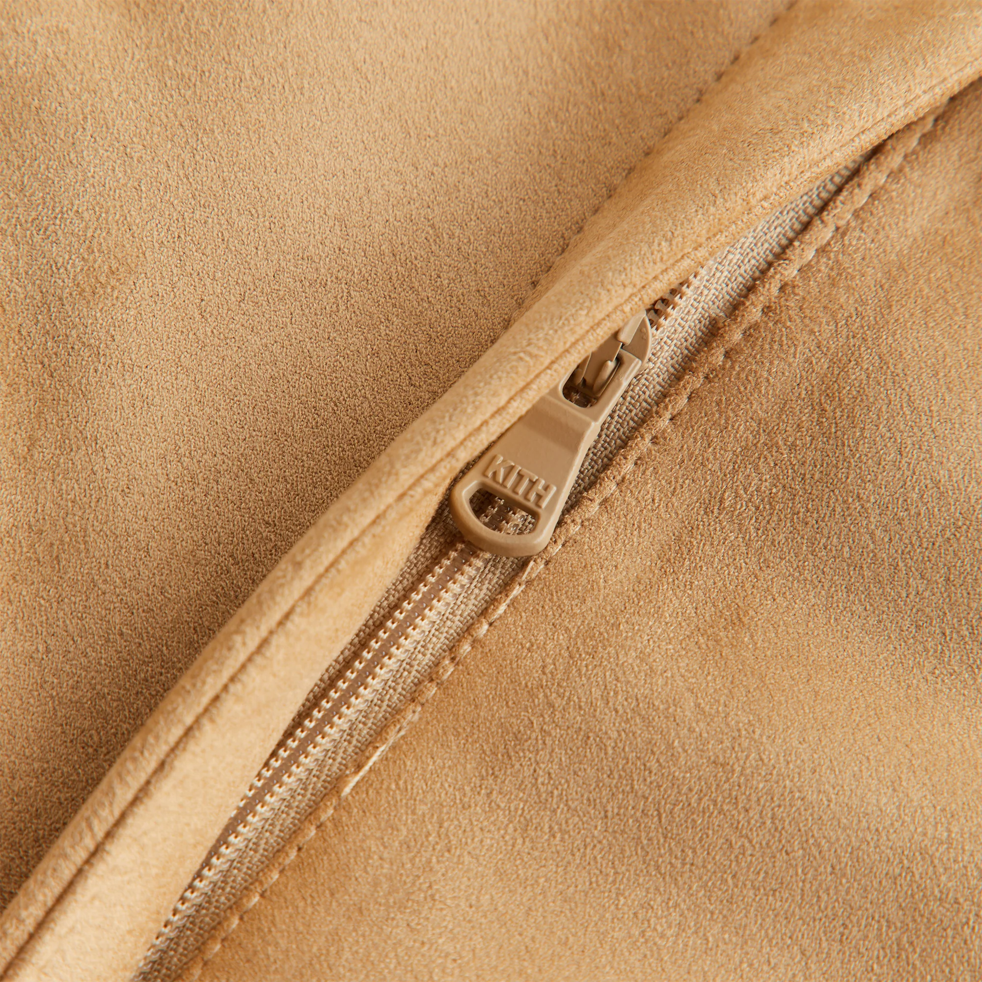 Kith Women Nylas Microsuede Zip Hooded Bomber - Birch - Image 7