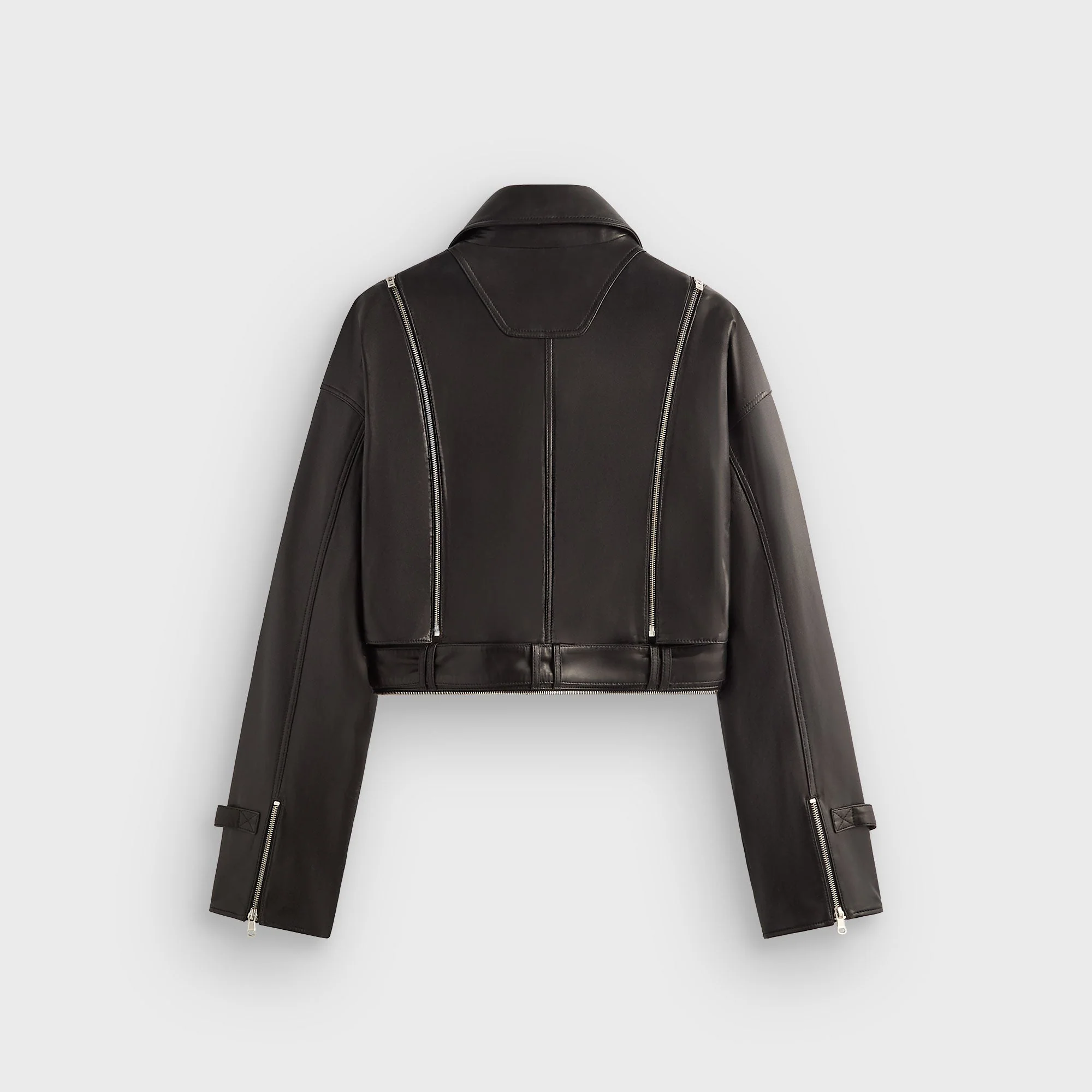 Lisa for Kith Women Hera Convertible Leather Coat - Black - Image 8