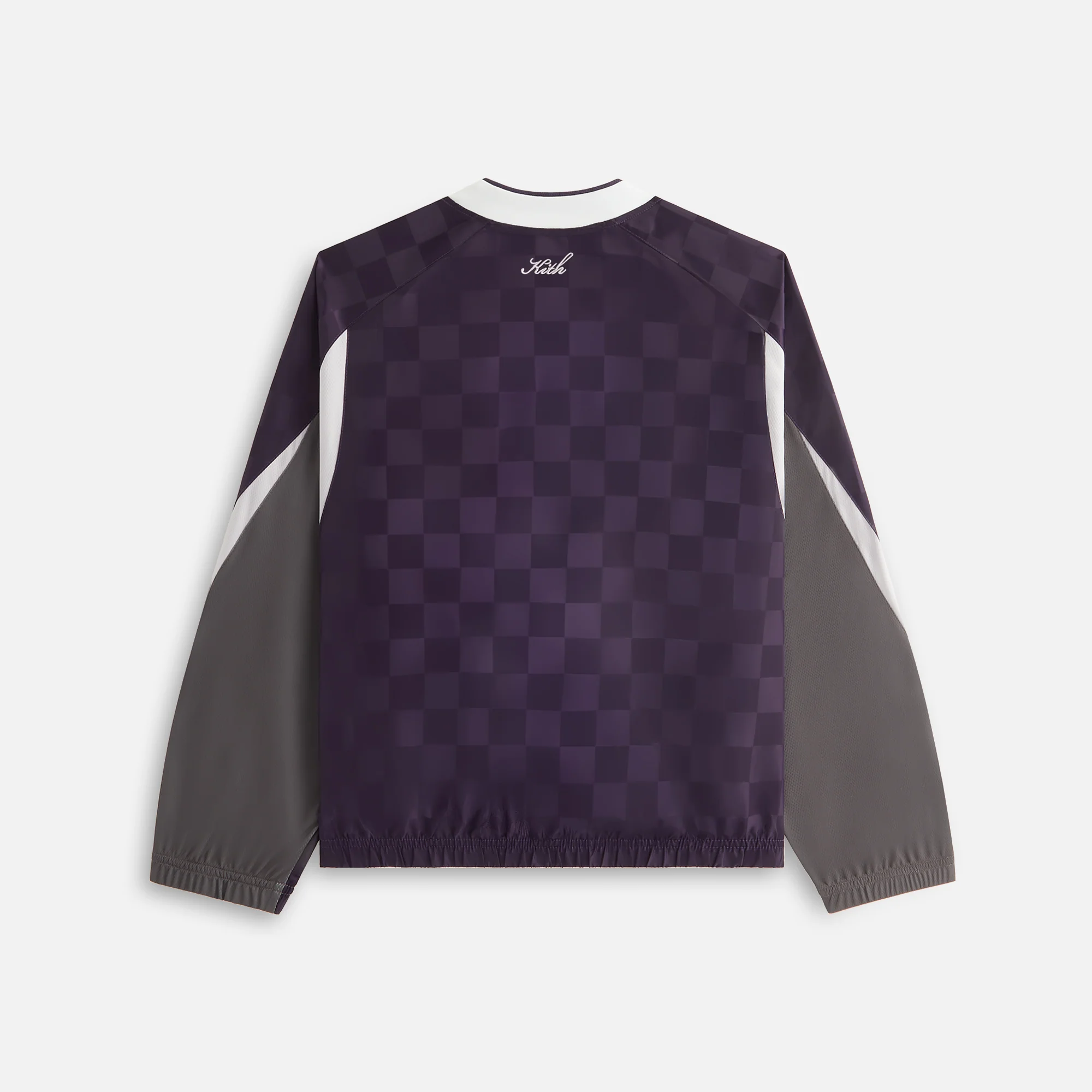 Kith Women Checkered Satin Dayton Combo Pullover - Nightshade - Image 3