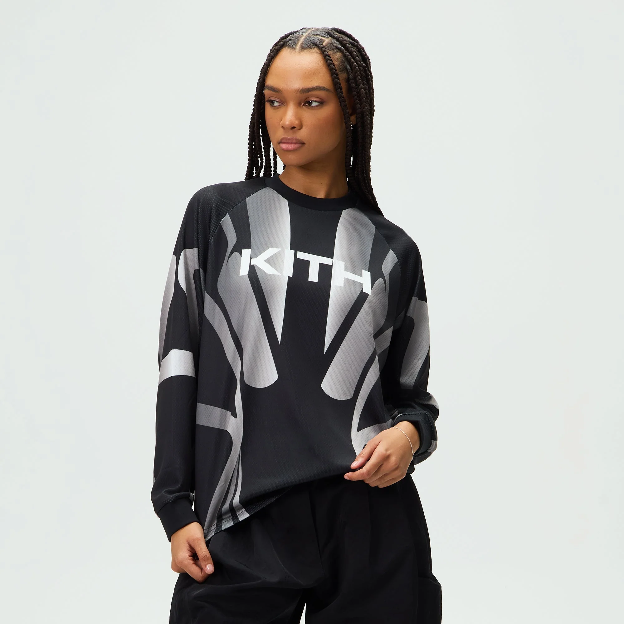 Kith Women Ridley Titanium Tech Long Sleeve - Black - Image 2