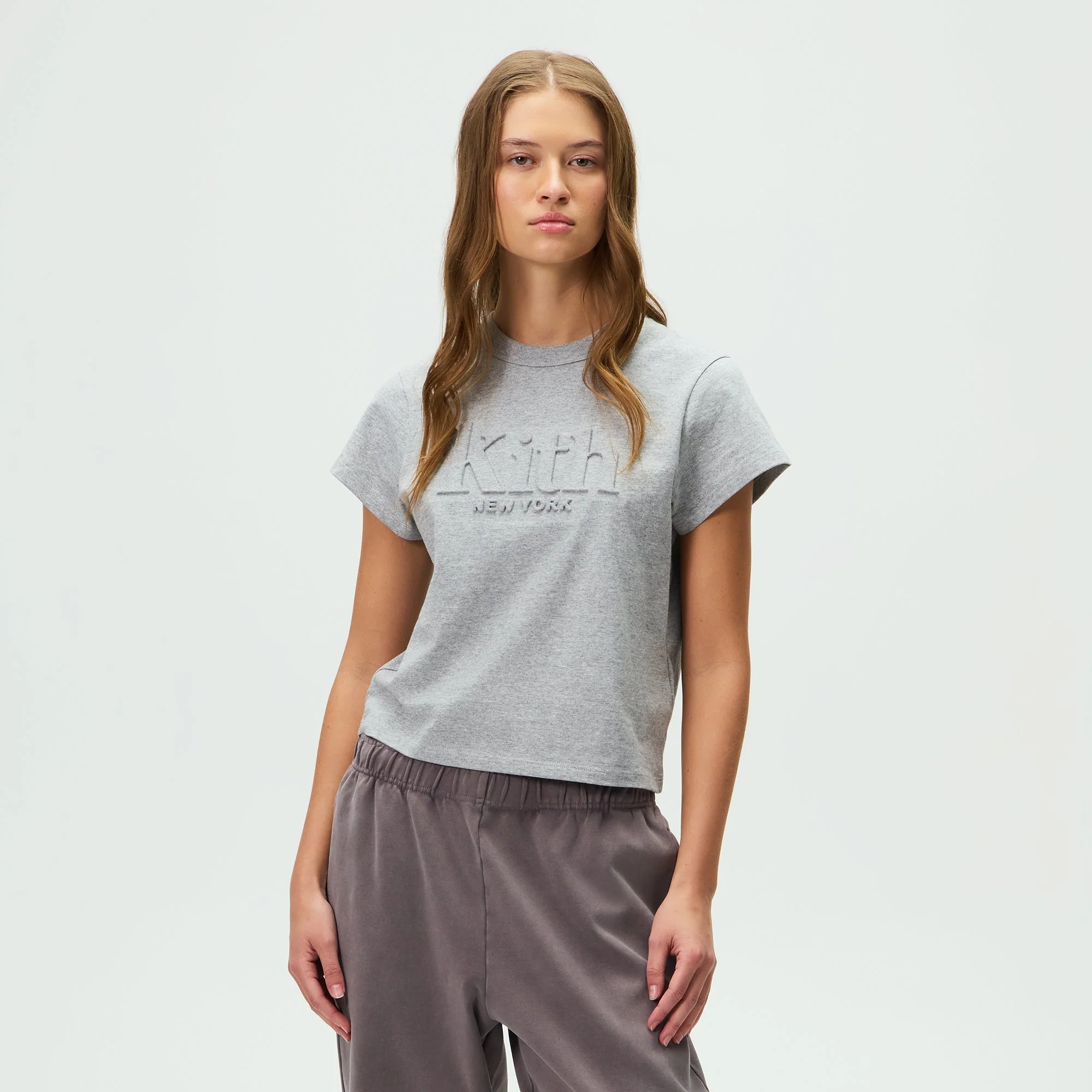Kith Women Mulberry Vintage New York Tee - Cool Heather Grey - Image 2