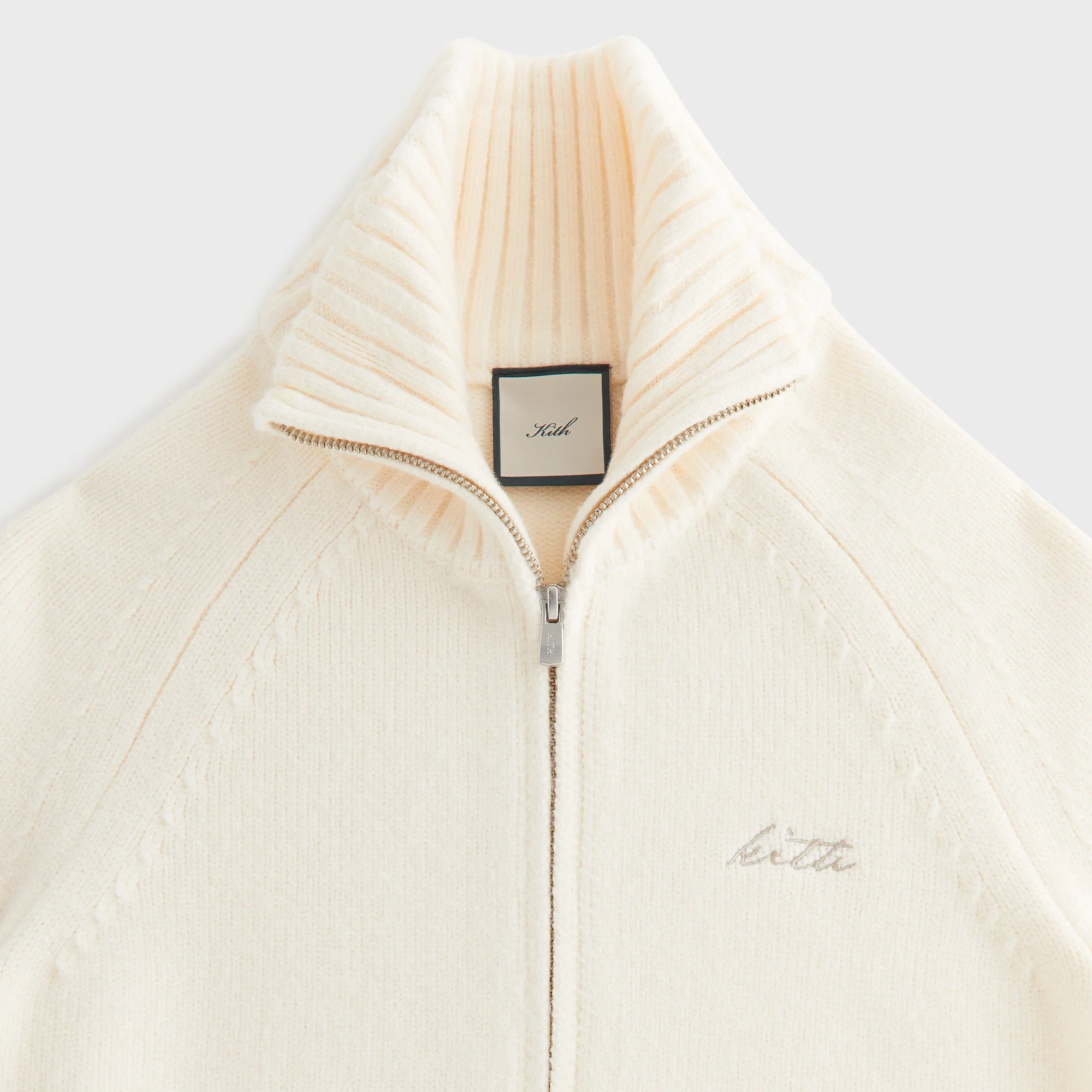 Kith Women Ina II Sweater Track Zip - Sandrift - Image 4