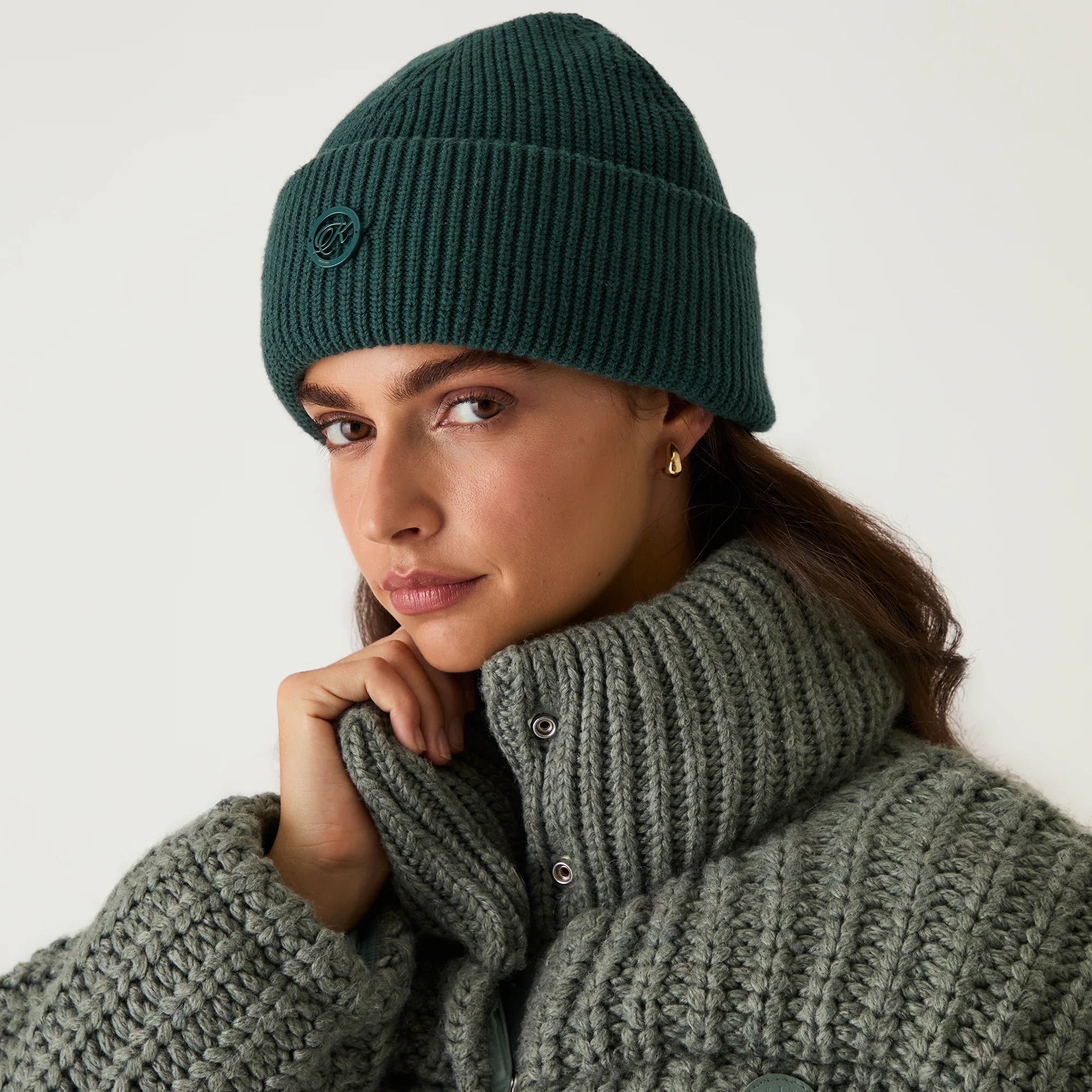 Kith Women Handtacked Enamel Charm Mia Beanie - Chronicle - Image 2