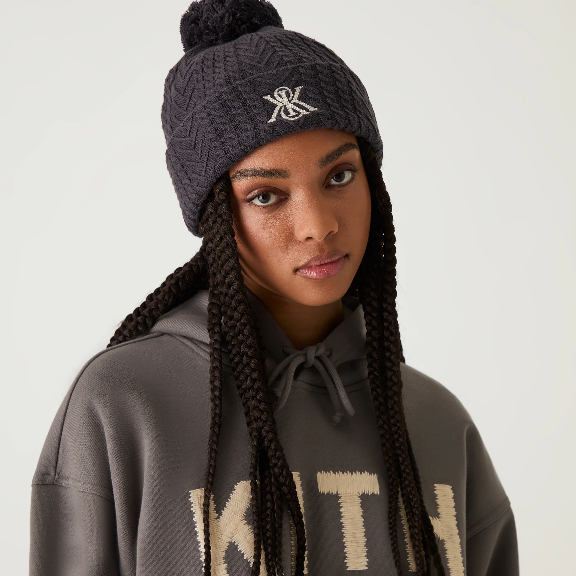 Kith Women Pom Pom Beanie - Somber - Image 2
