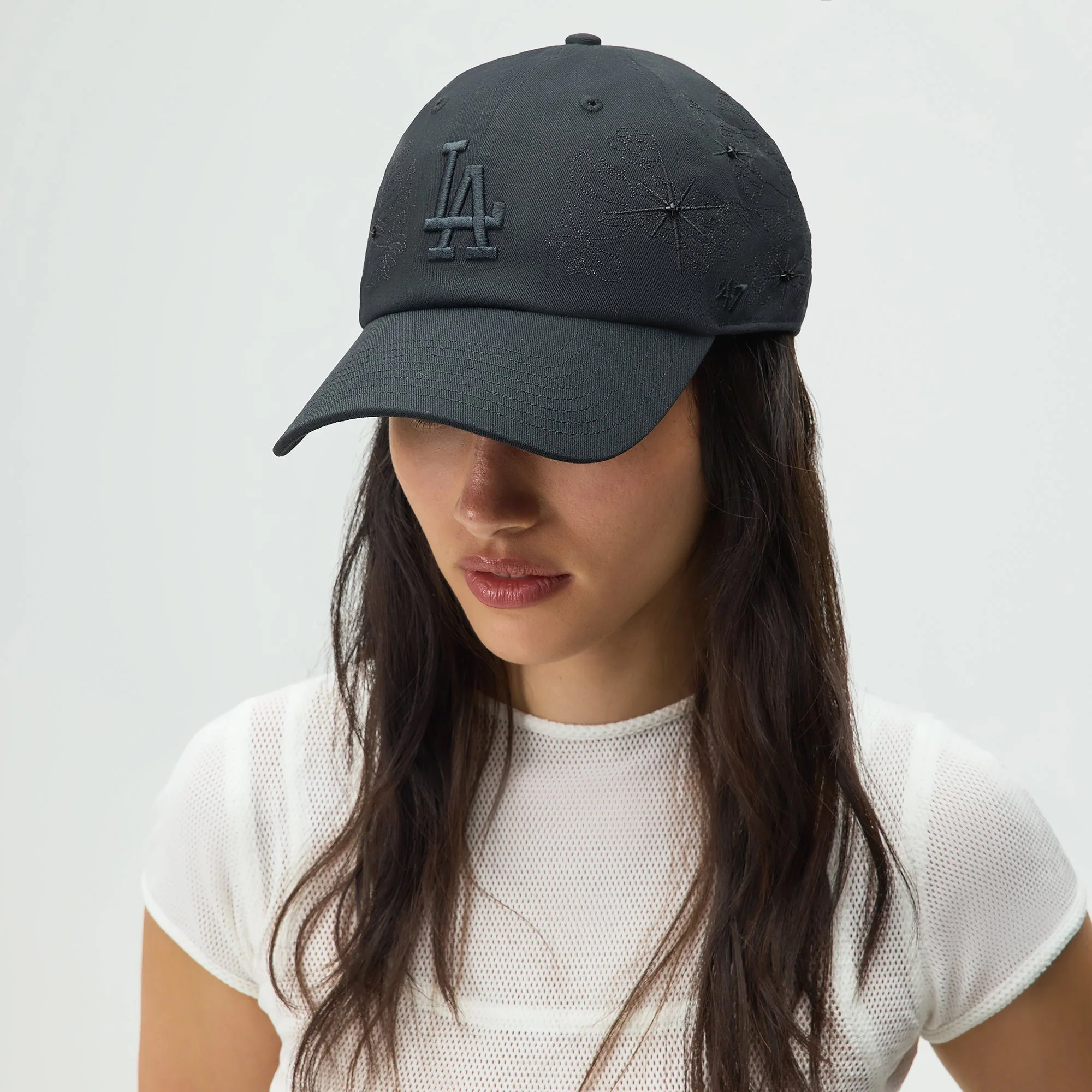Lisa for Kith Women & '47 for the Los Angeles Dodgers Clean Up Classic Cap - Black - Image 2