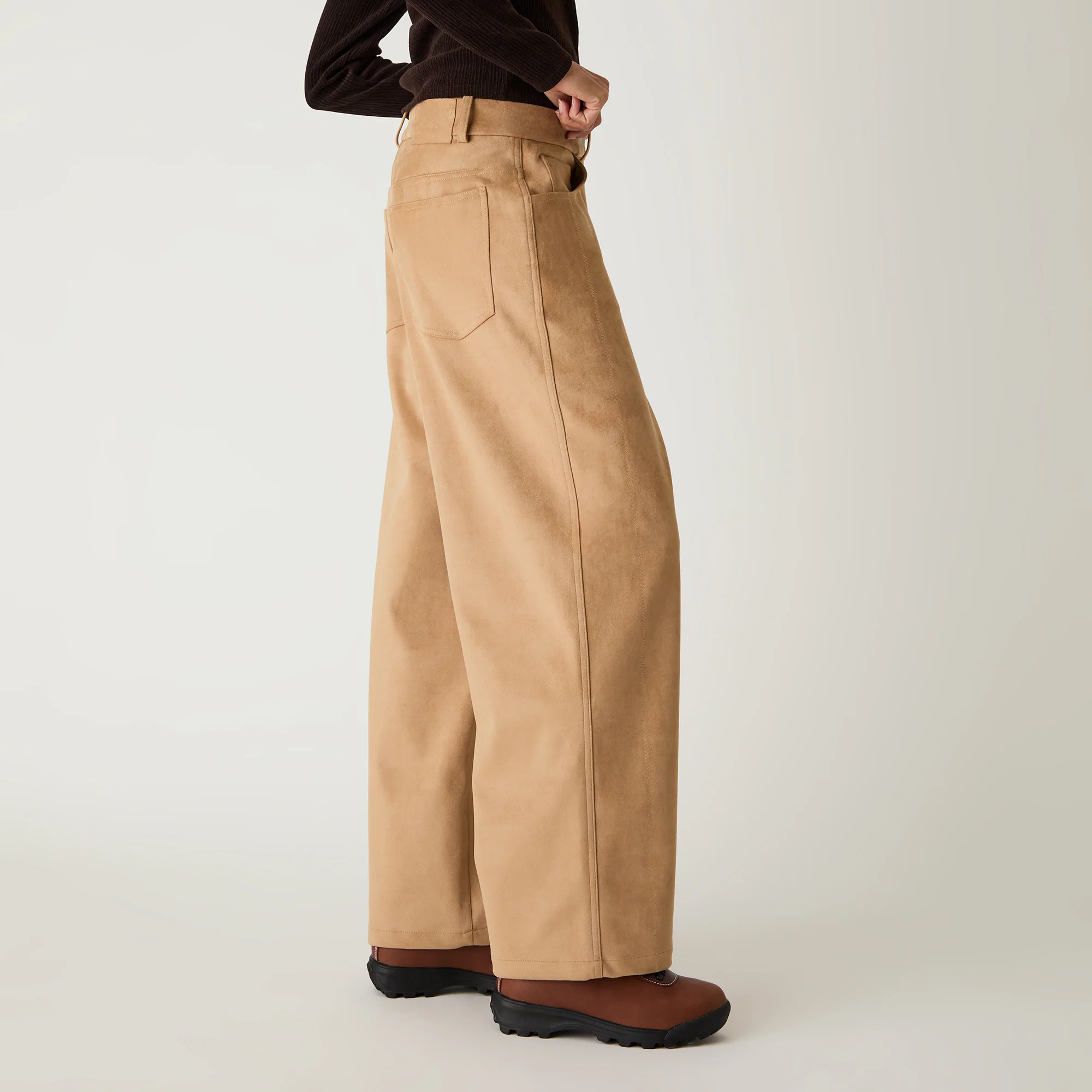Kith Women Miren Microsuede Five Pocket Pant - Birch - Image 3