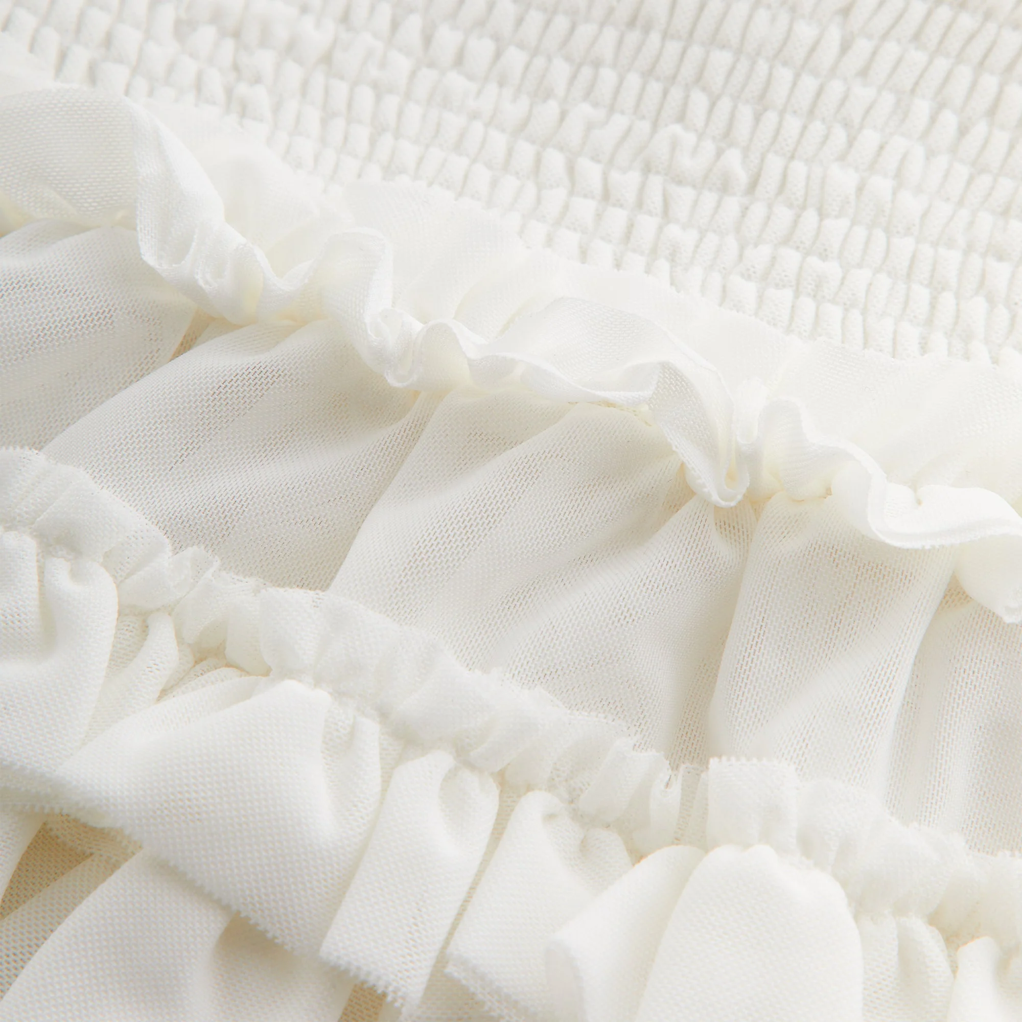 Lisa for Kith Women Mariko Mesh Ruffle Mini Skirt - White - Image 5