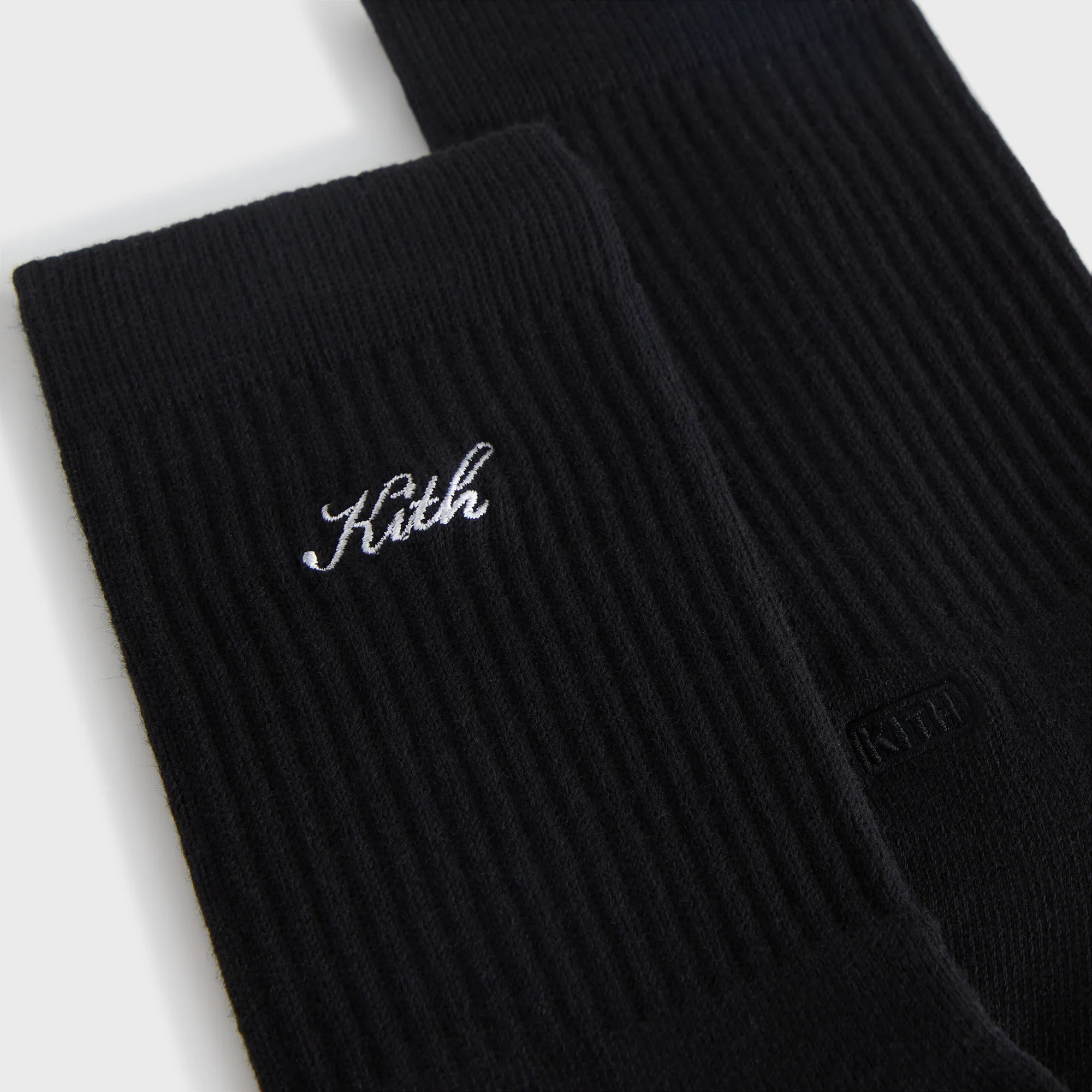 Kith Women Script Classic Crew Socks - Black - Image 3