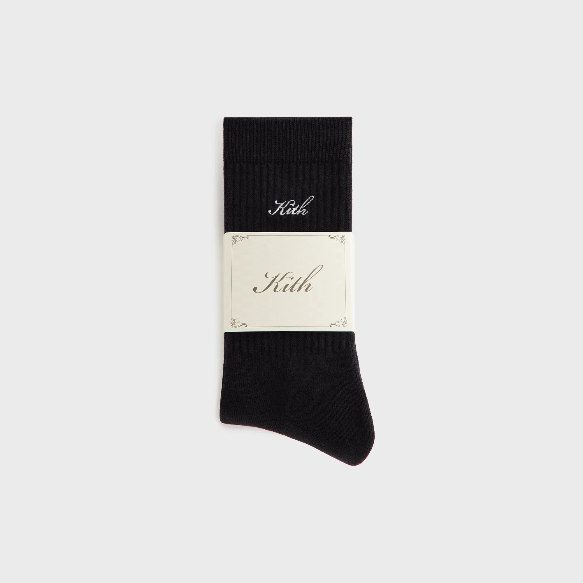 Kith Women Script Classic 3 Pack Crew Socks - Black - Image 2