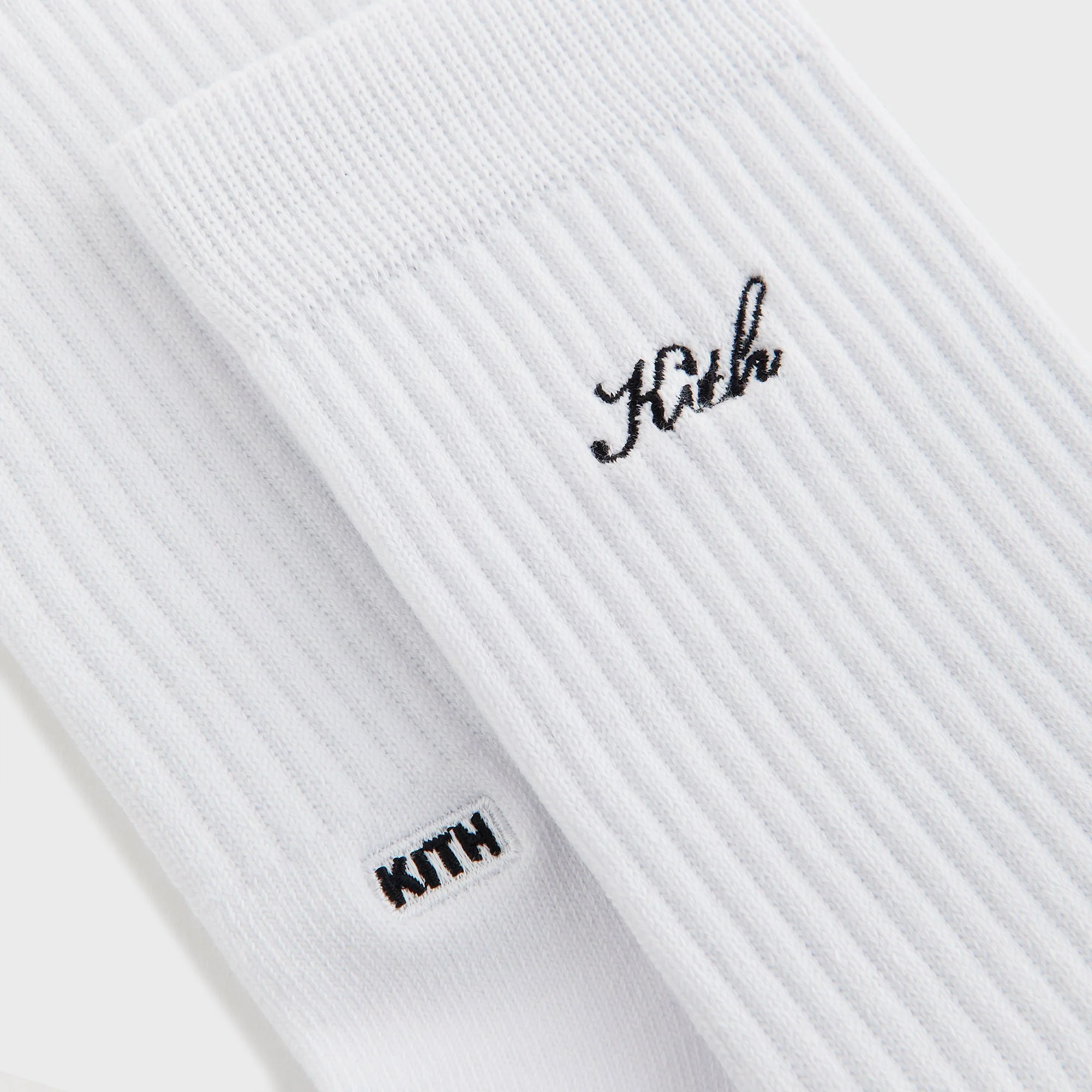 Kith Women Script Classic 3 Pack Crew Socks - White - Image 3
