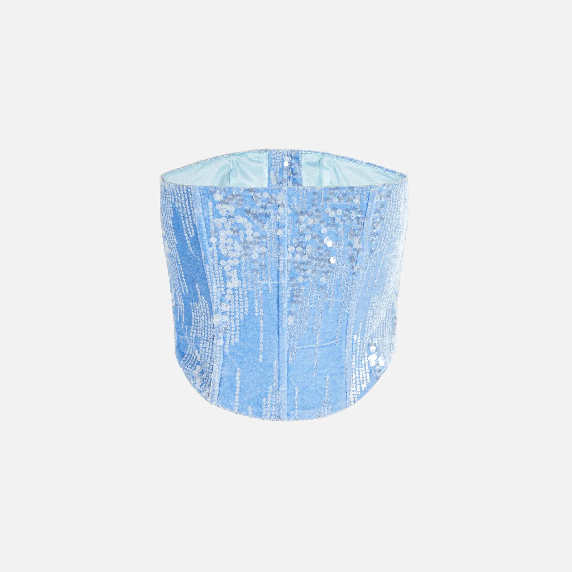 Kim Shui Periwinkle Velvet Bustier - Blue - Image 2
