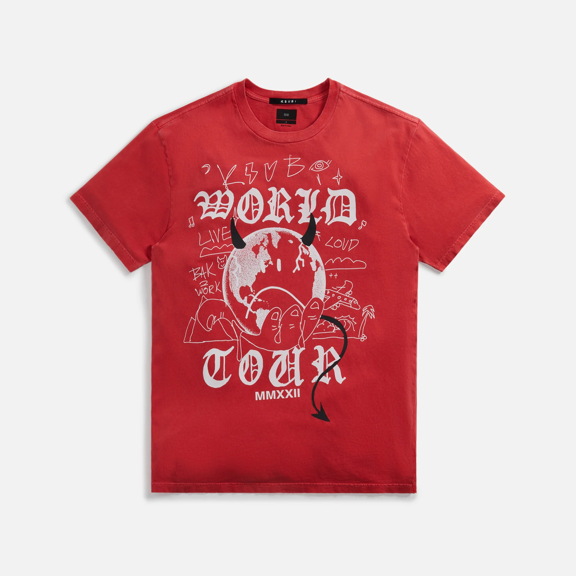 Ksubi Devil Biggie Short Sleeve Tee - Red