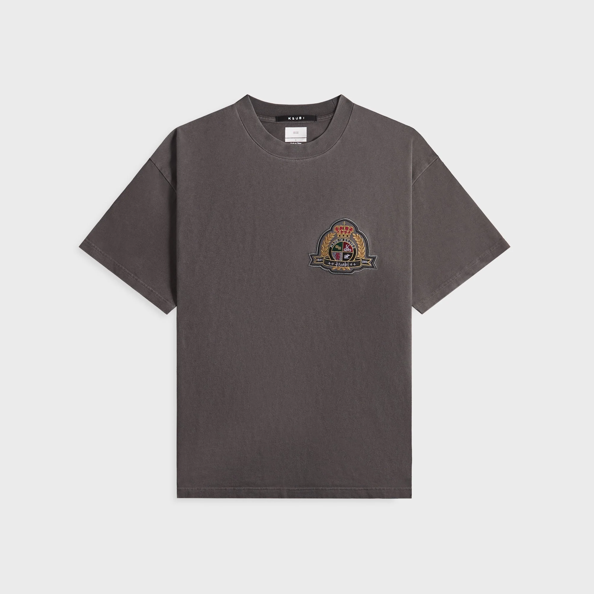 Ksubi Krest Ekcess Short Sleeve Tee - Charcoal