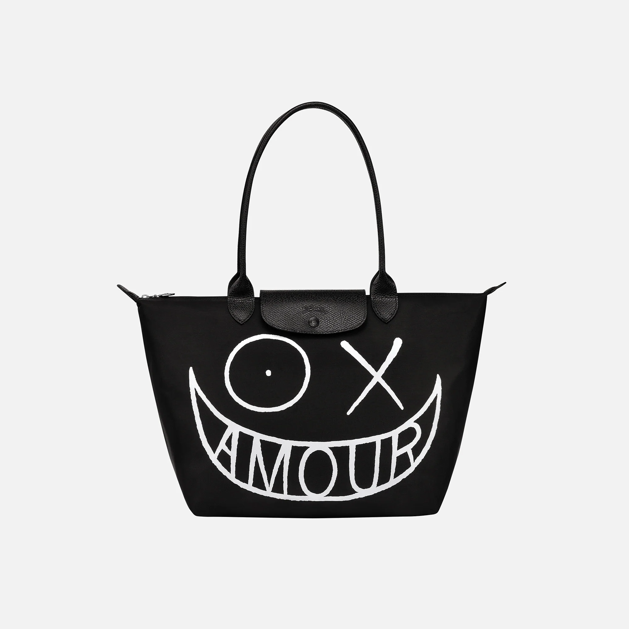 Longchamp x Andre Mr. A Love Shopping Bag Large - Black