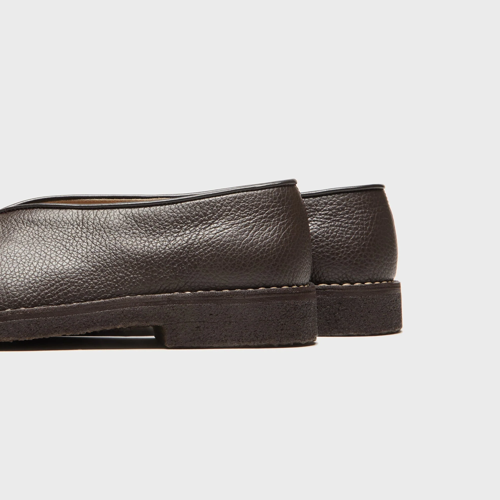 Lemaire Piped Crepe Slippers - Dark Brown - Image 3
