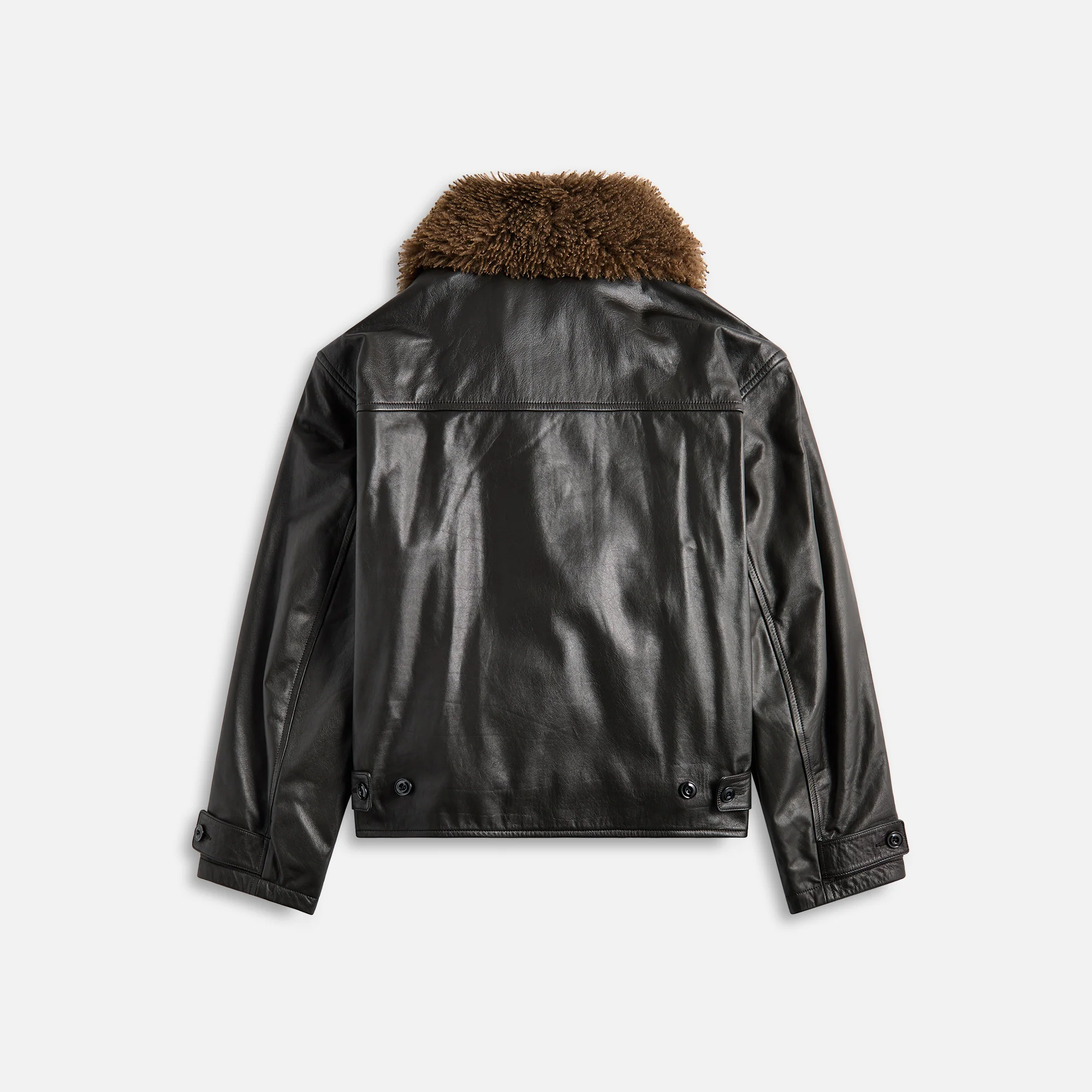 Lemaire Quilted Leather Blouson - Dark Espresso - Image 2
