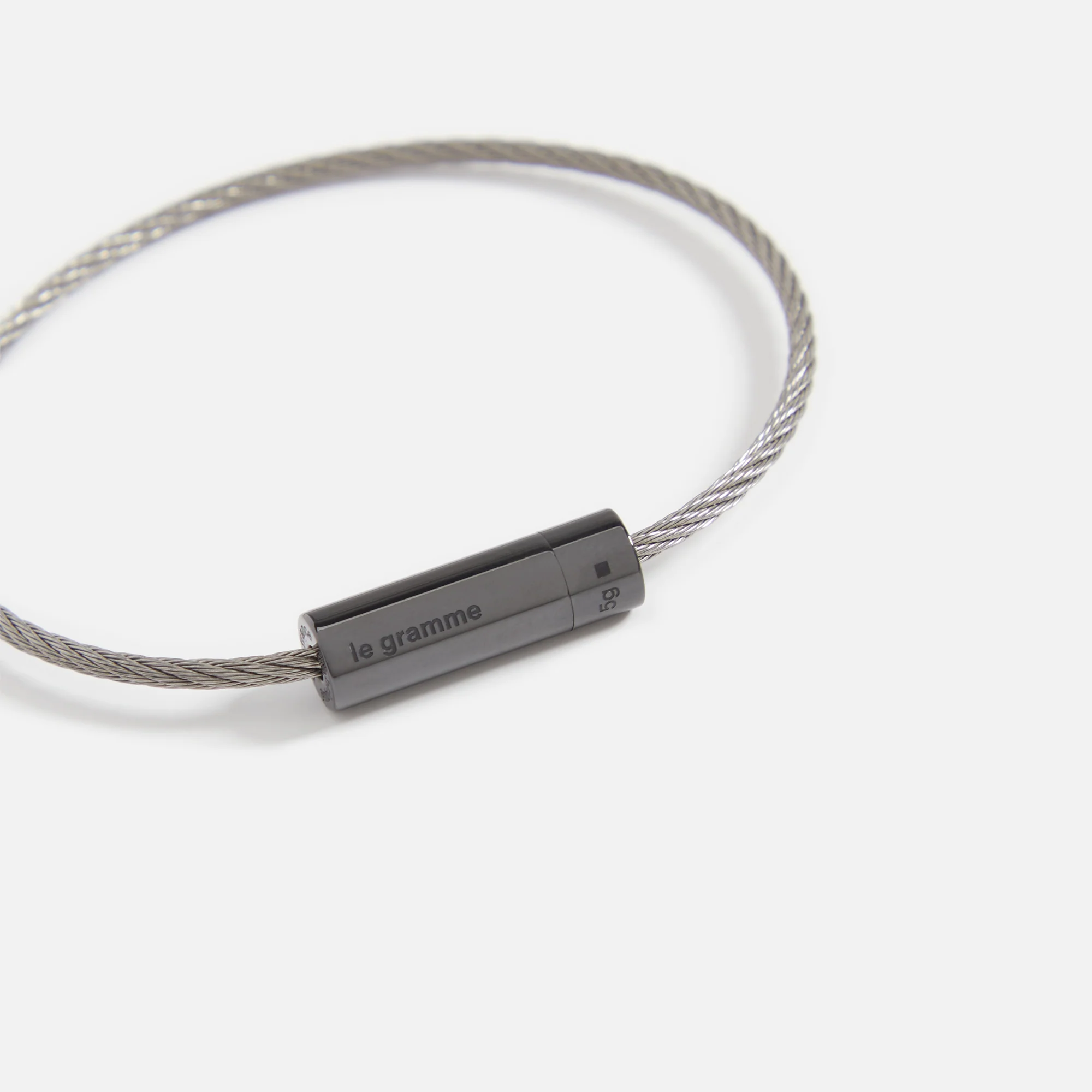 Le Gramme 5g Cable Bracelet Ceramic - Black - Image 2