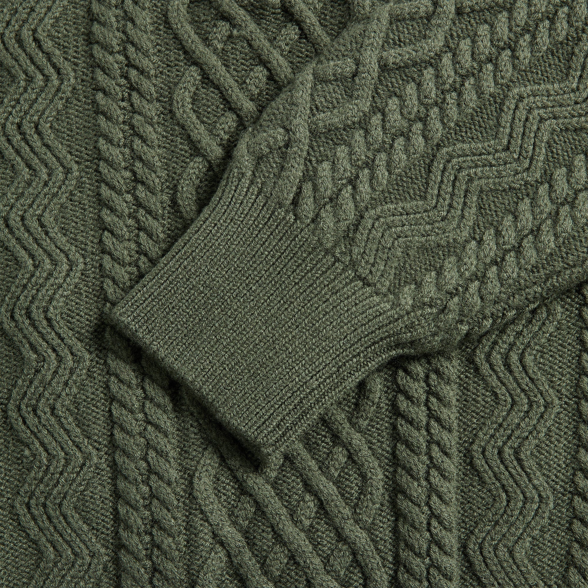 Loewe Zip Up Sweater - Khaki Green - Image 3