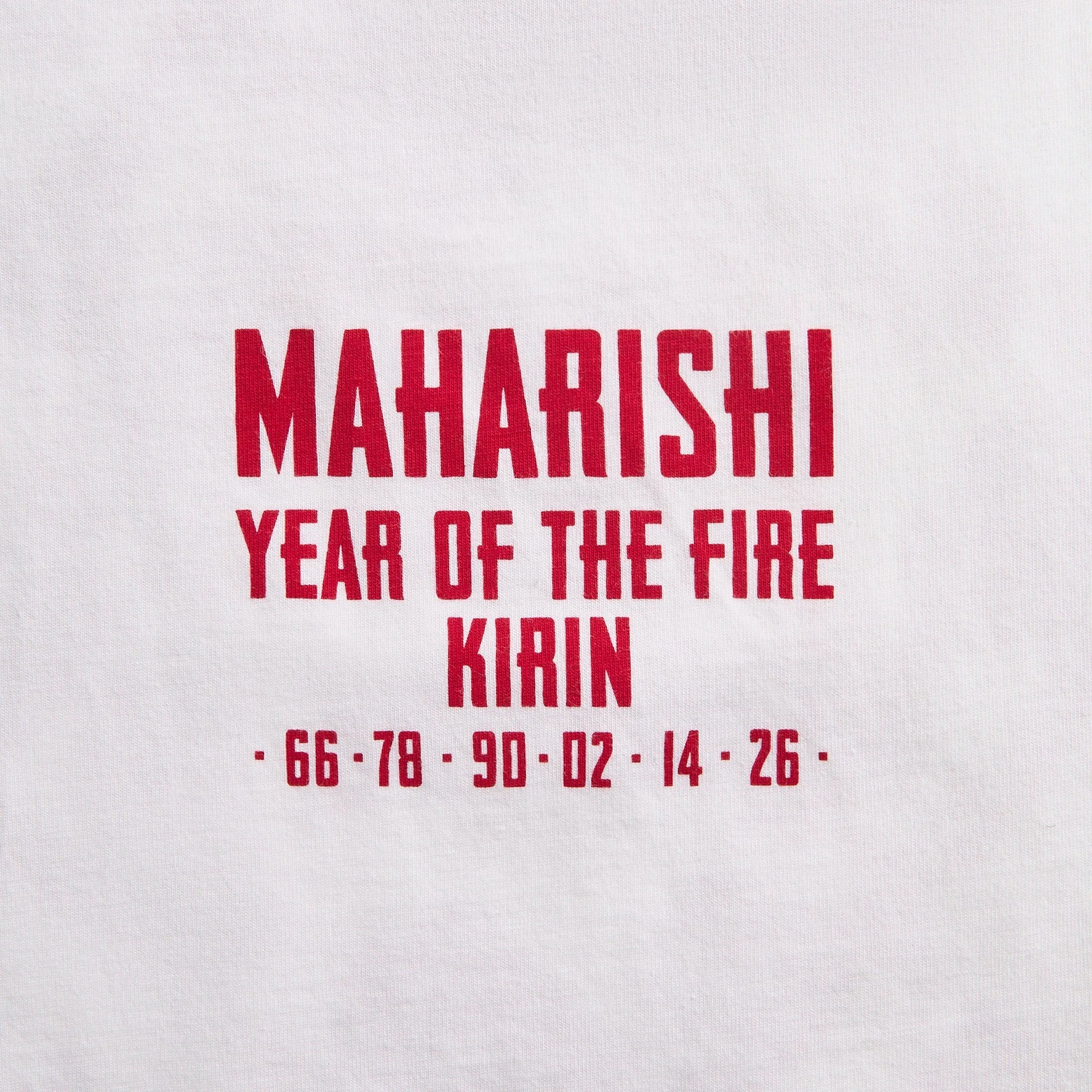 Maharishi 7238 Paper Cut Kirin Tee - White - Image 3