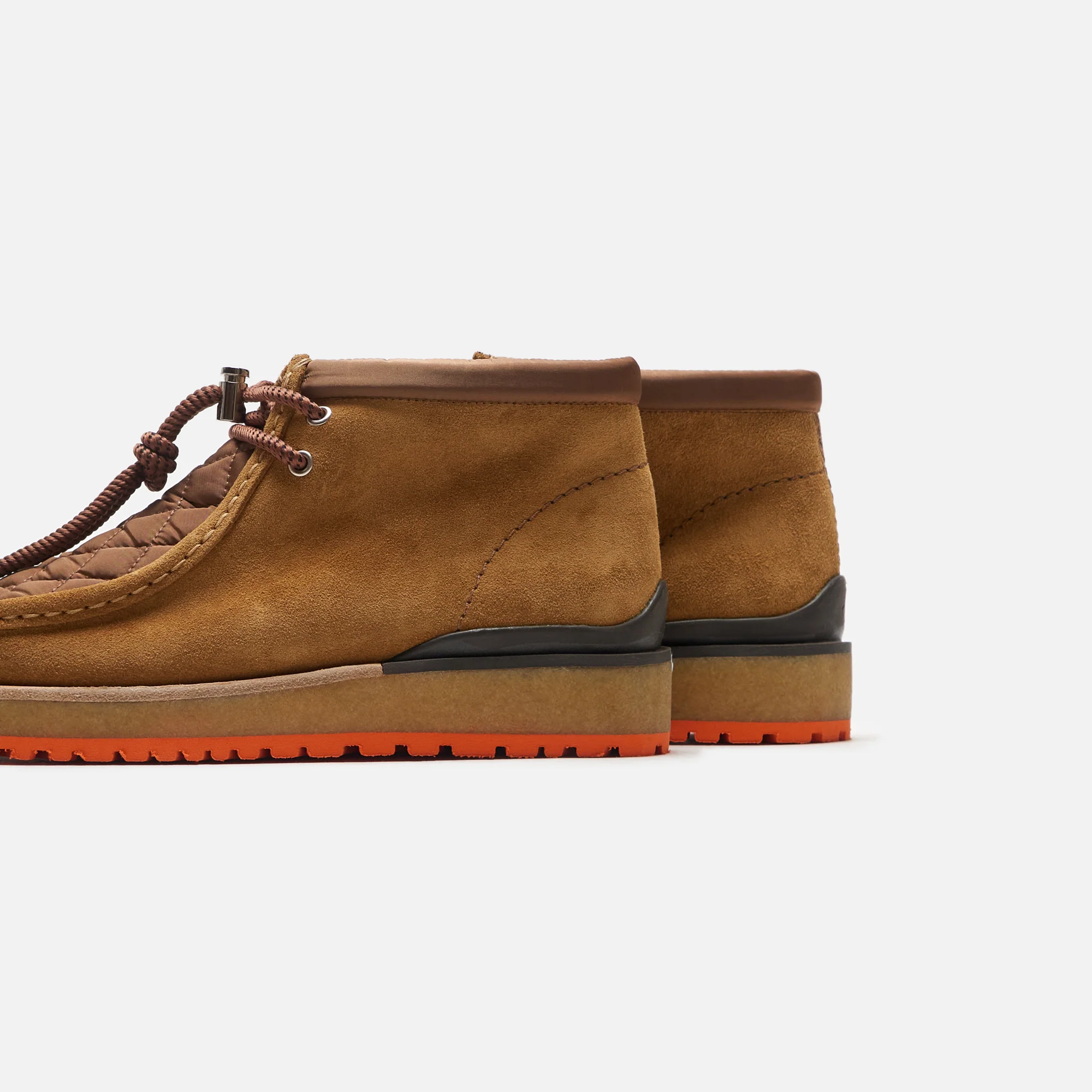 Moncler 1952 x Clarks Wallabee - Khaki / Orange - Image 3