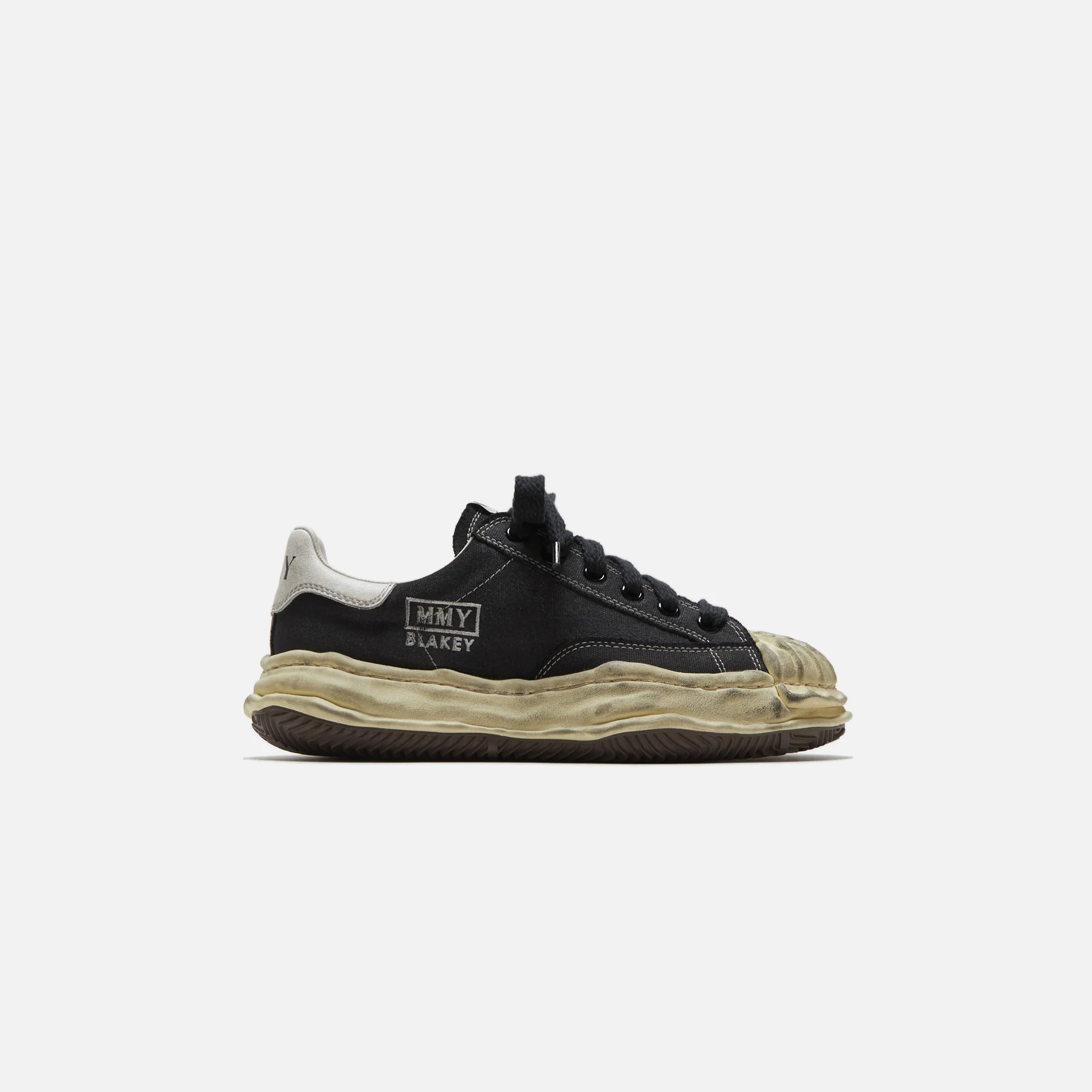 Mihara Yasuhiro Blakey Low Canvas - Black Distressed