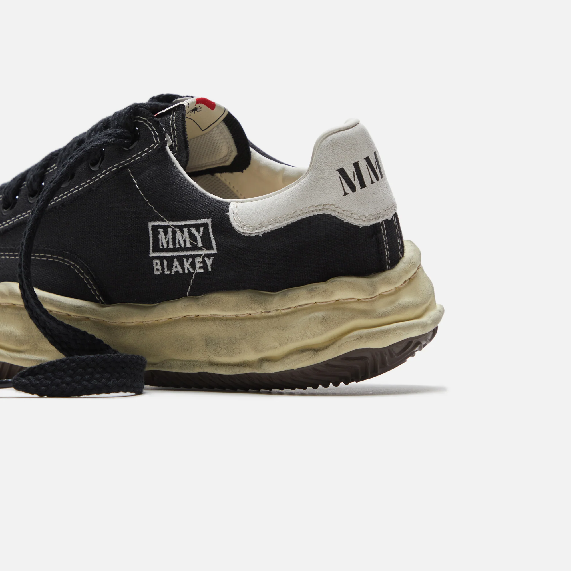 Mihara Yasuhiro Blakey Low Canvas - Black Distressed - Image 5