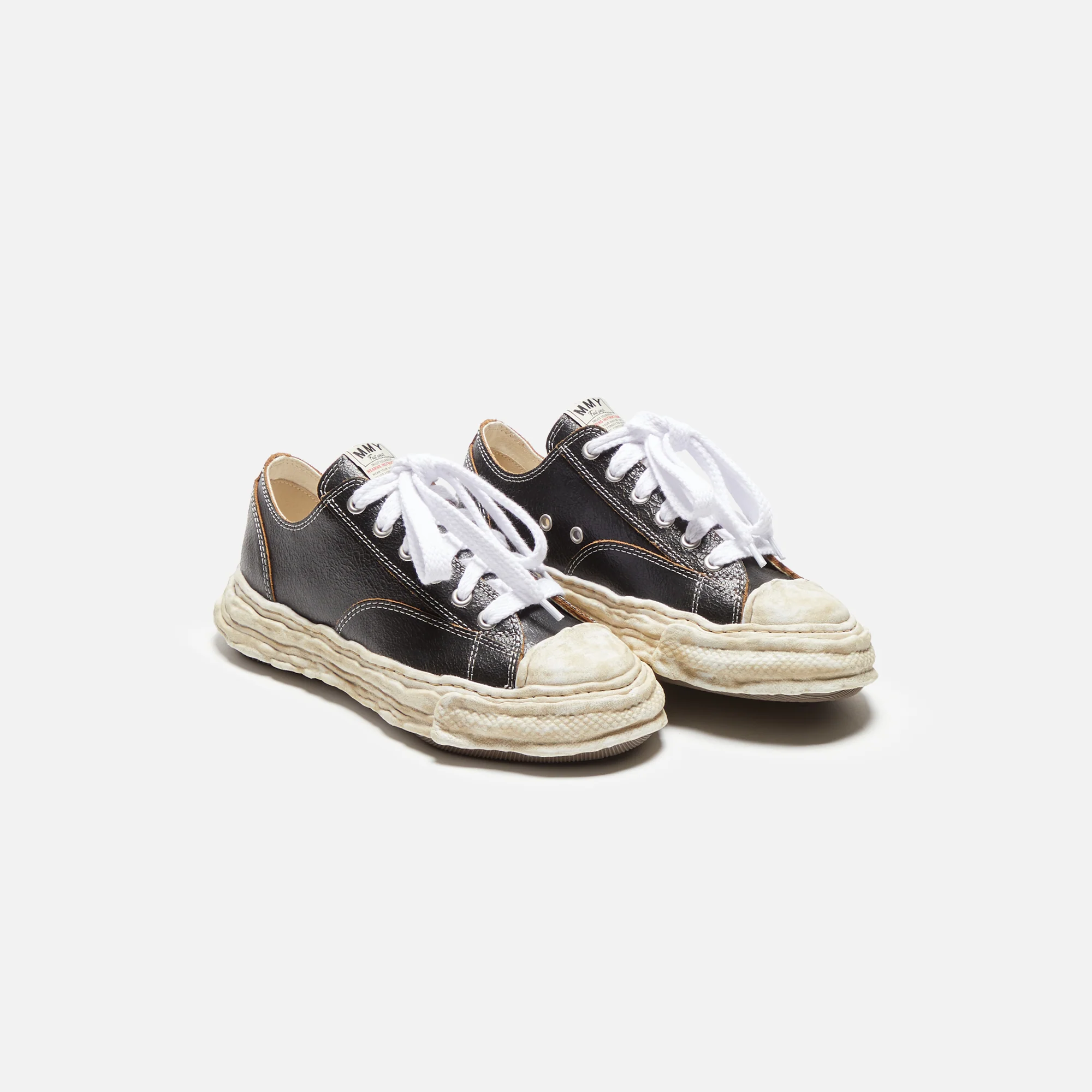 Mihara Yasuhiro Peterson Low 23 Cracking Leather - Black - Image 4