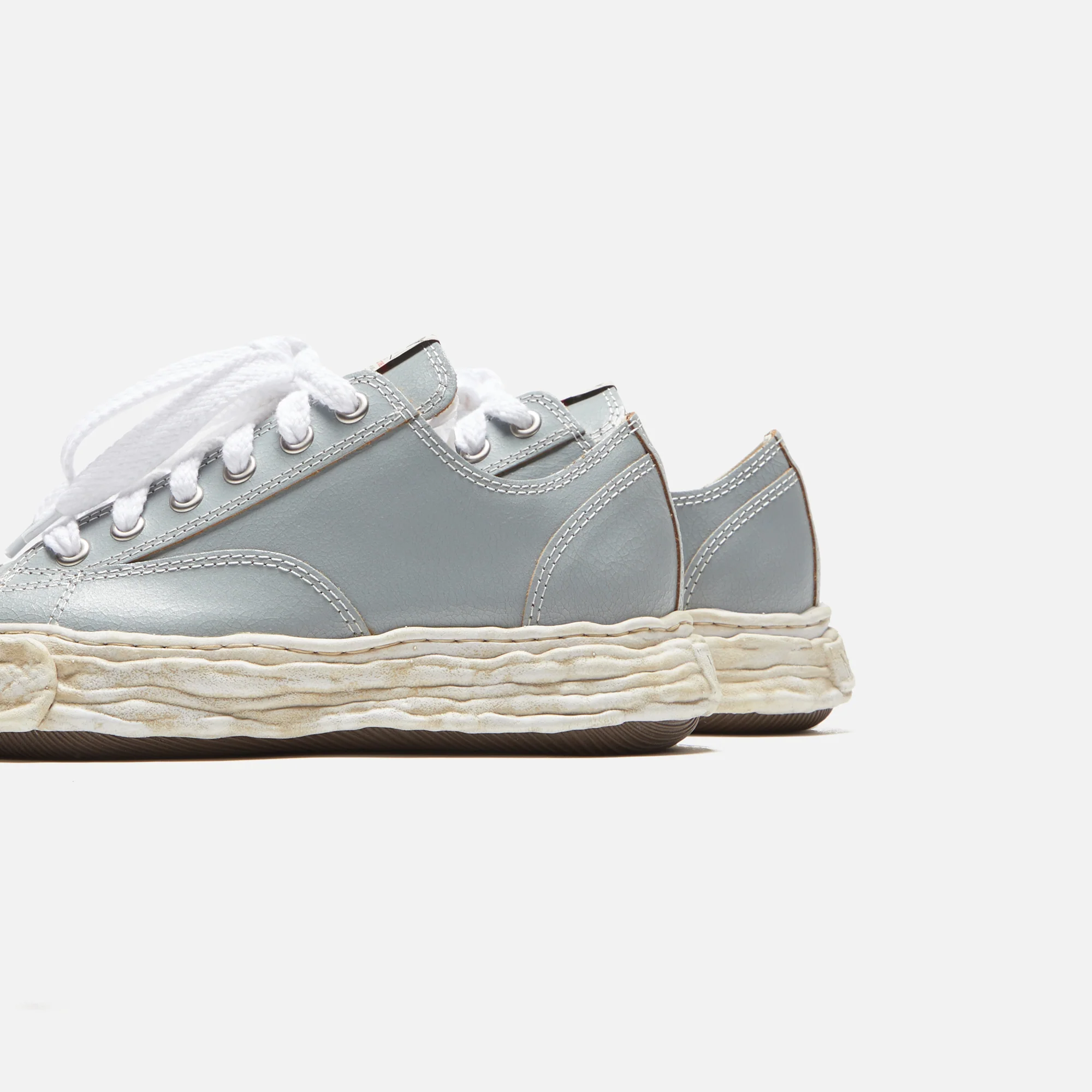 Mihara Yasuhiro Peterson Low 23 Cracking Leather - Gray - Image 3