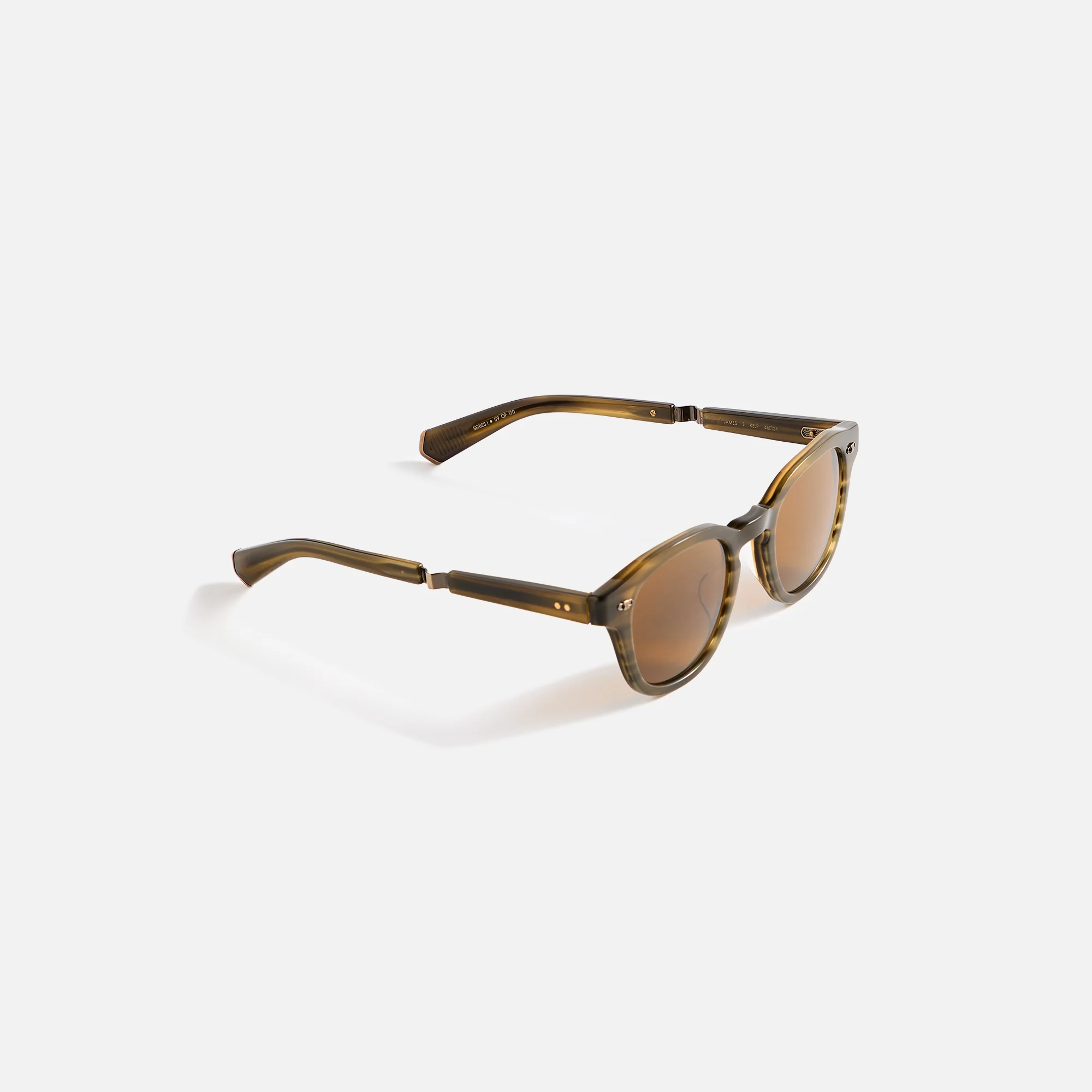 Garrett Leight Mr. Leight James Sunglass - Kelp Antique Gold / Mojave Brown - Image 2