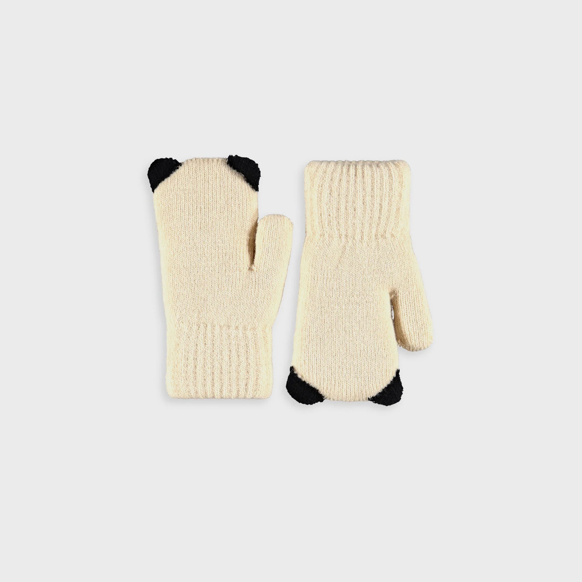 MOLO Kids Kenau Knitted Gloves - Vanilla - Image 2