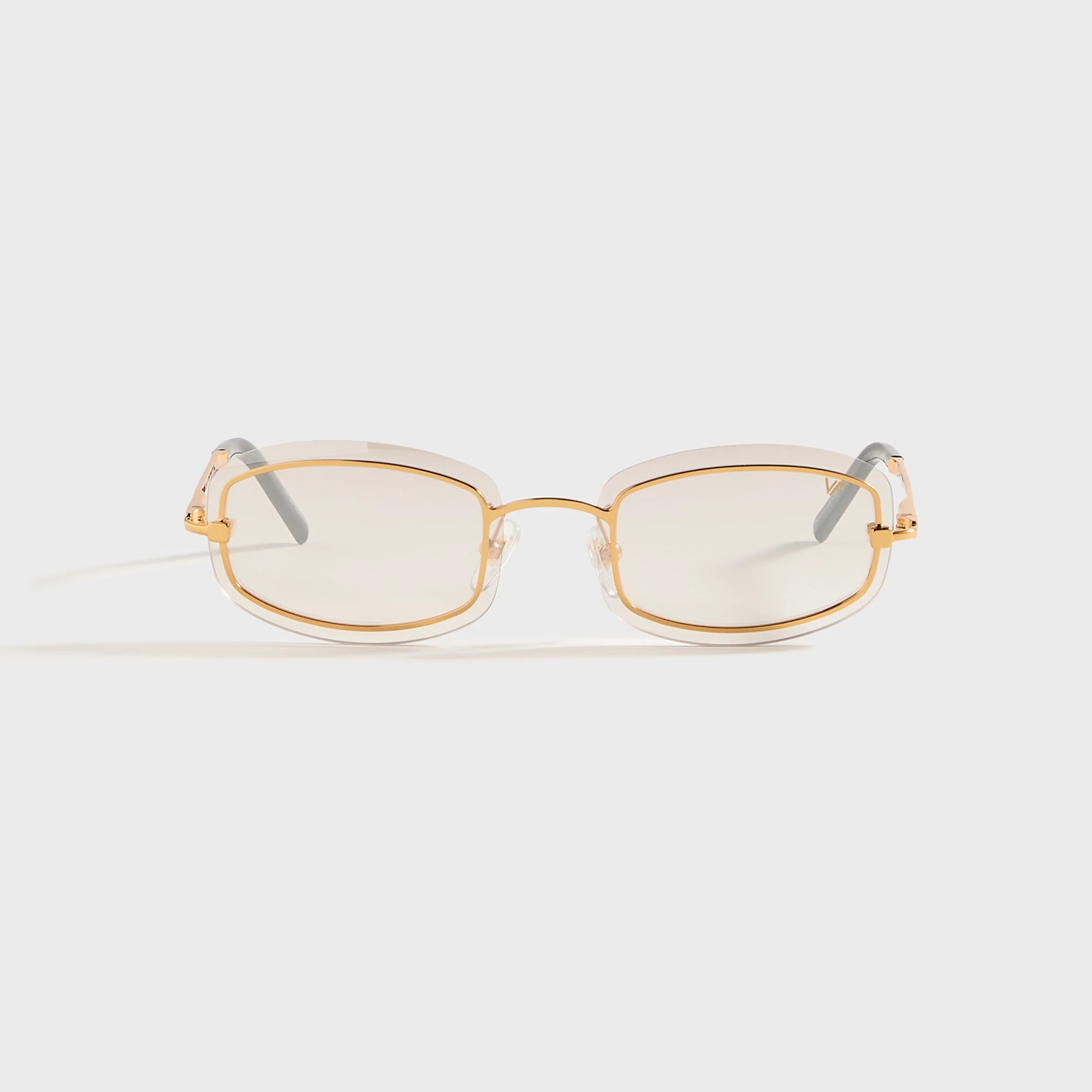 Vintage Frames Genius Rimless 24KT - Yellow Gold / Brown Smoke