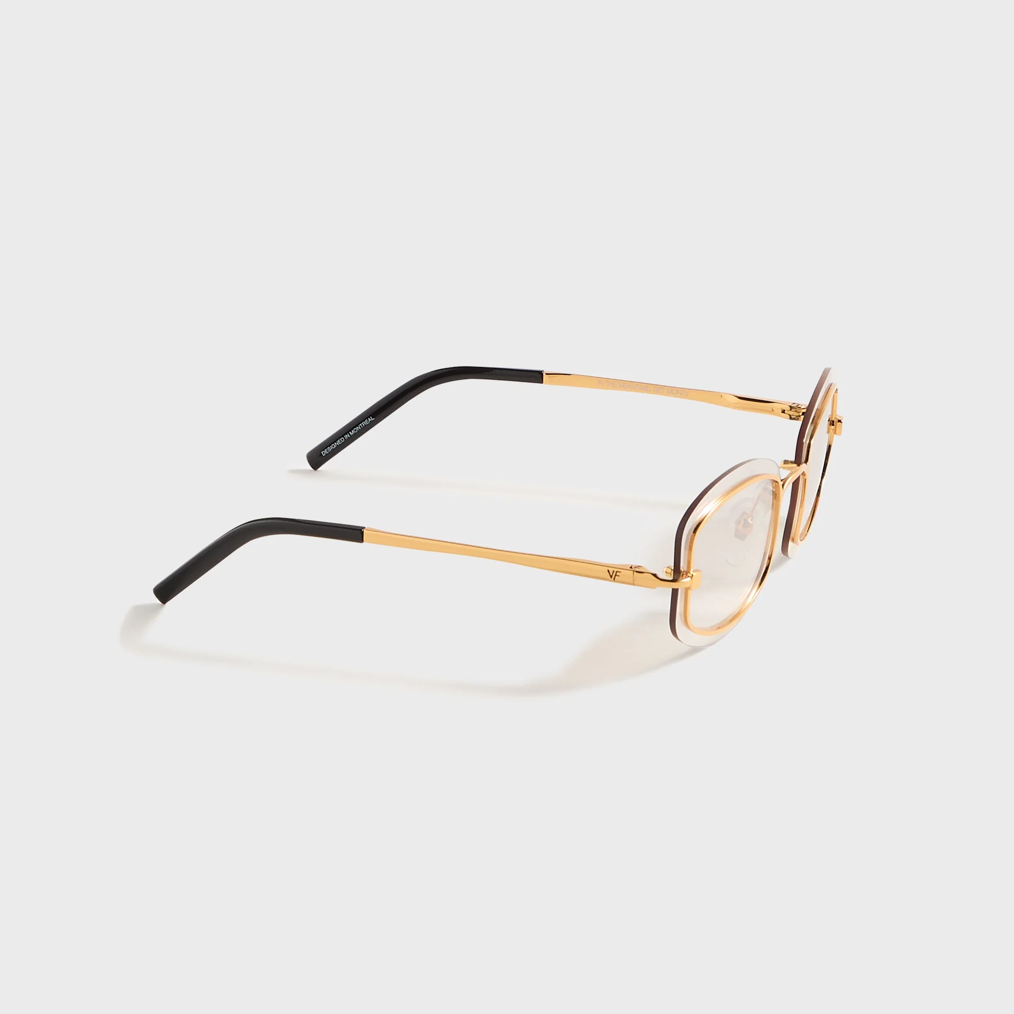 Vintage Frames Genius Rimless 24KT - Yellow Gold / Brown Smoke - Image 2