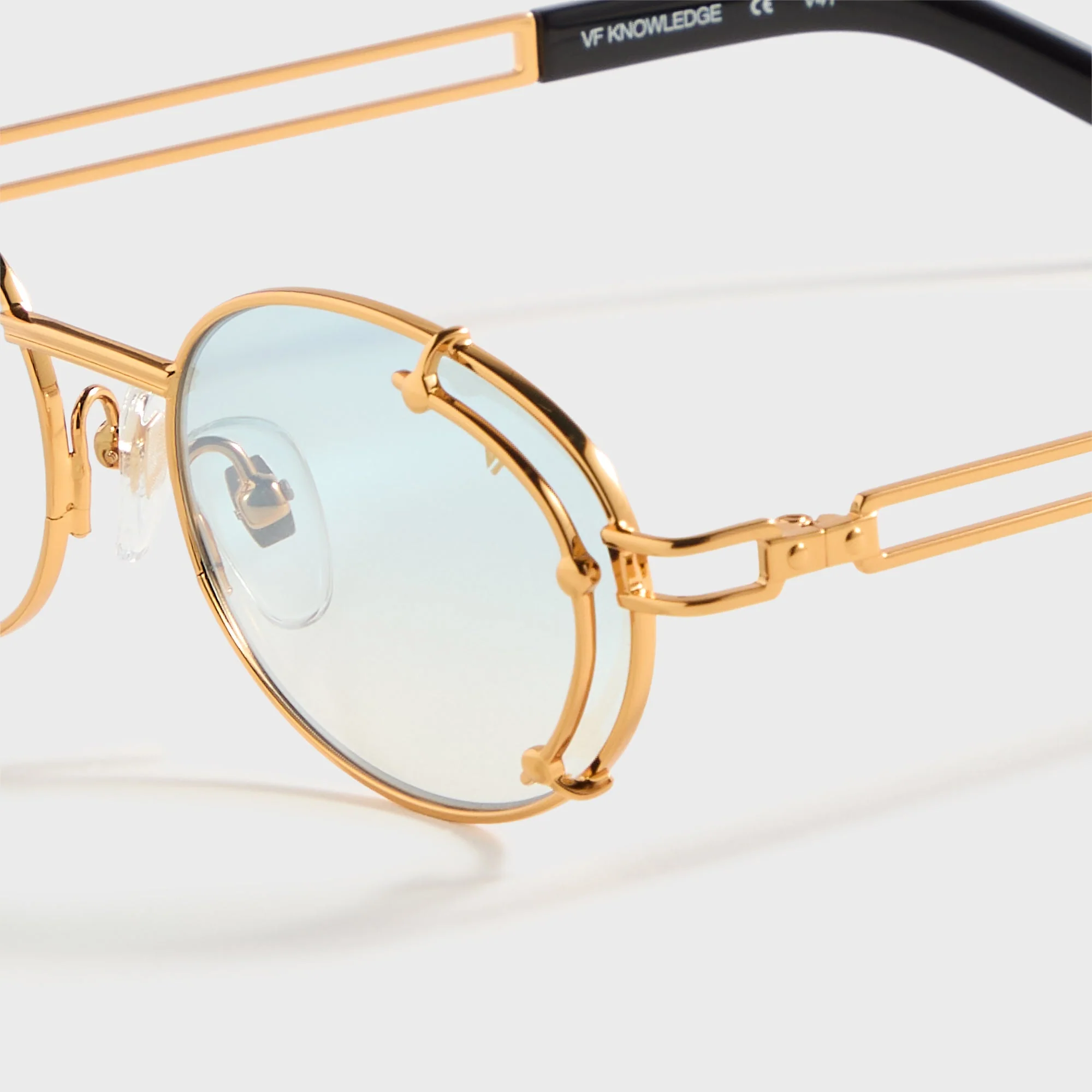 Vintage Frames Knowledge 24KT - Yellow Gold / Tiffany Blue - Image 3