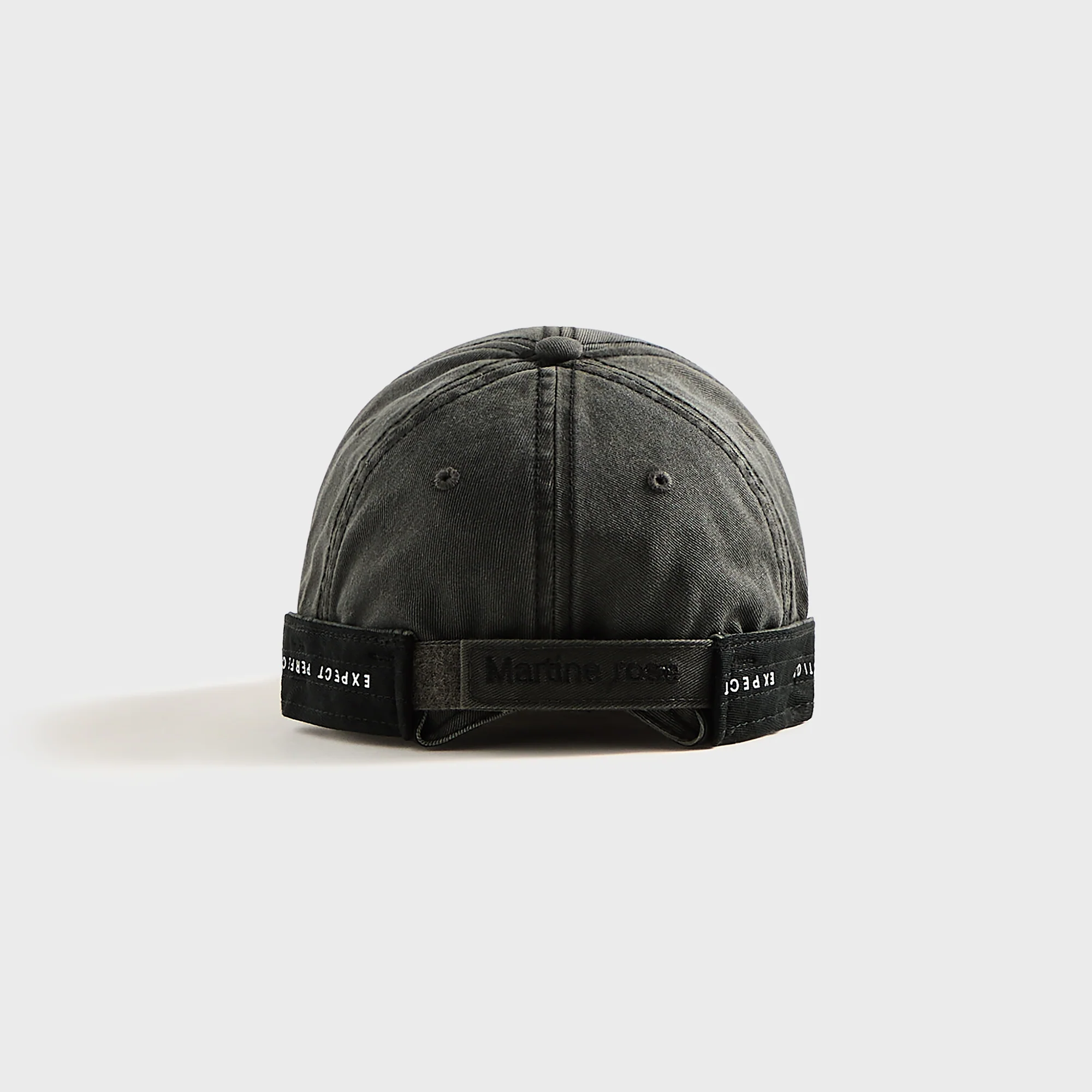 Martine Rose Roll Back Cap - Grey / Red - Image 2