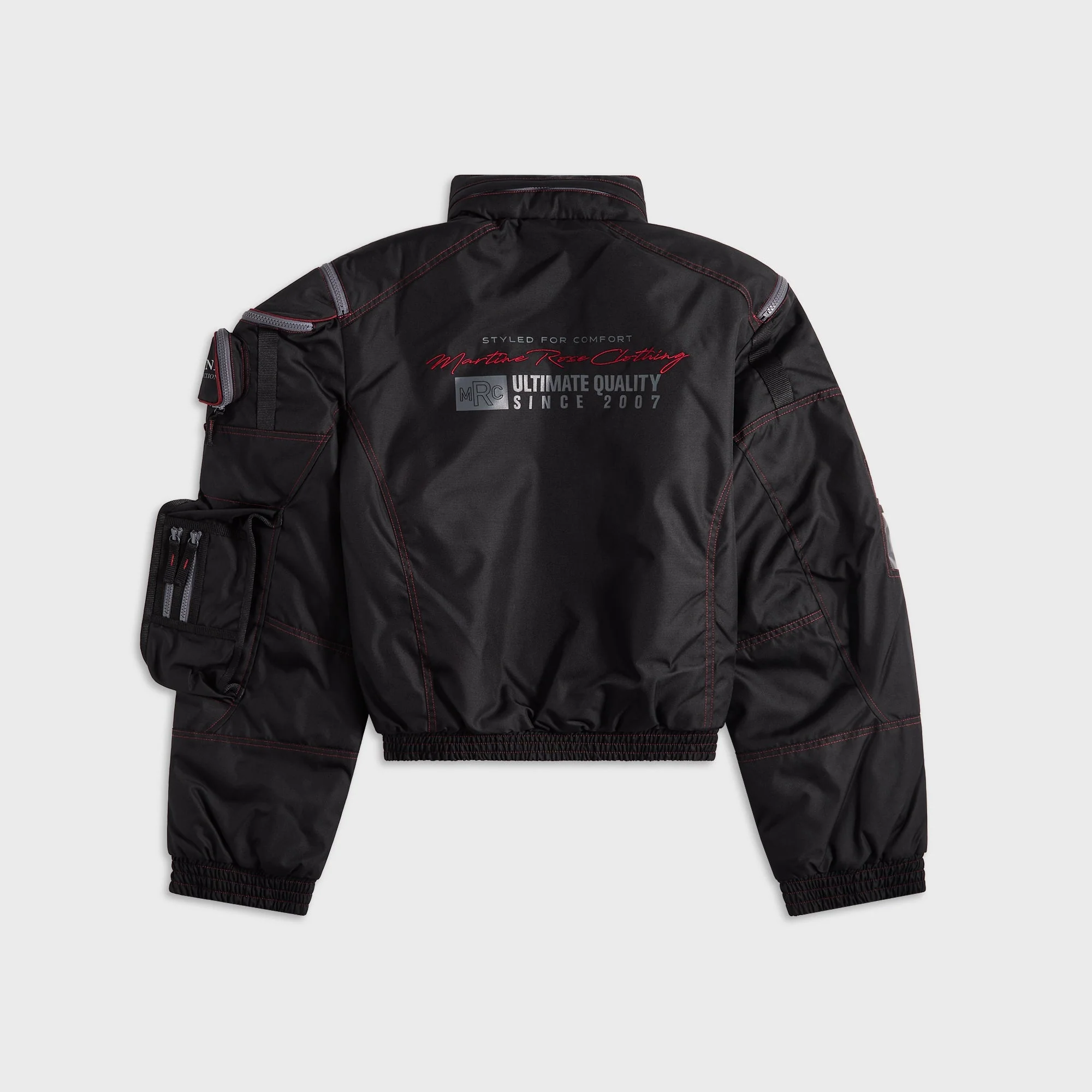 Martine Rose Bumbag Jacket - Black / Red - Image 2