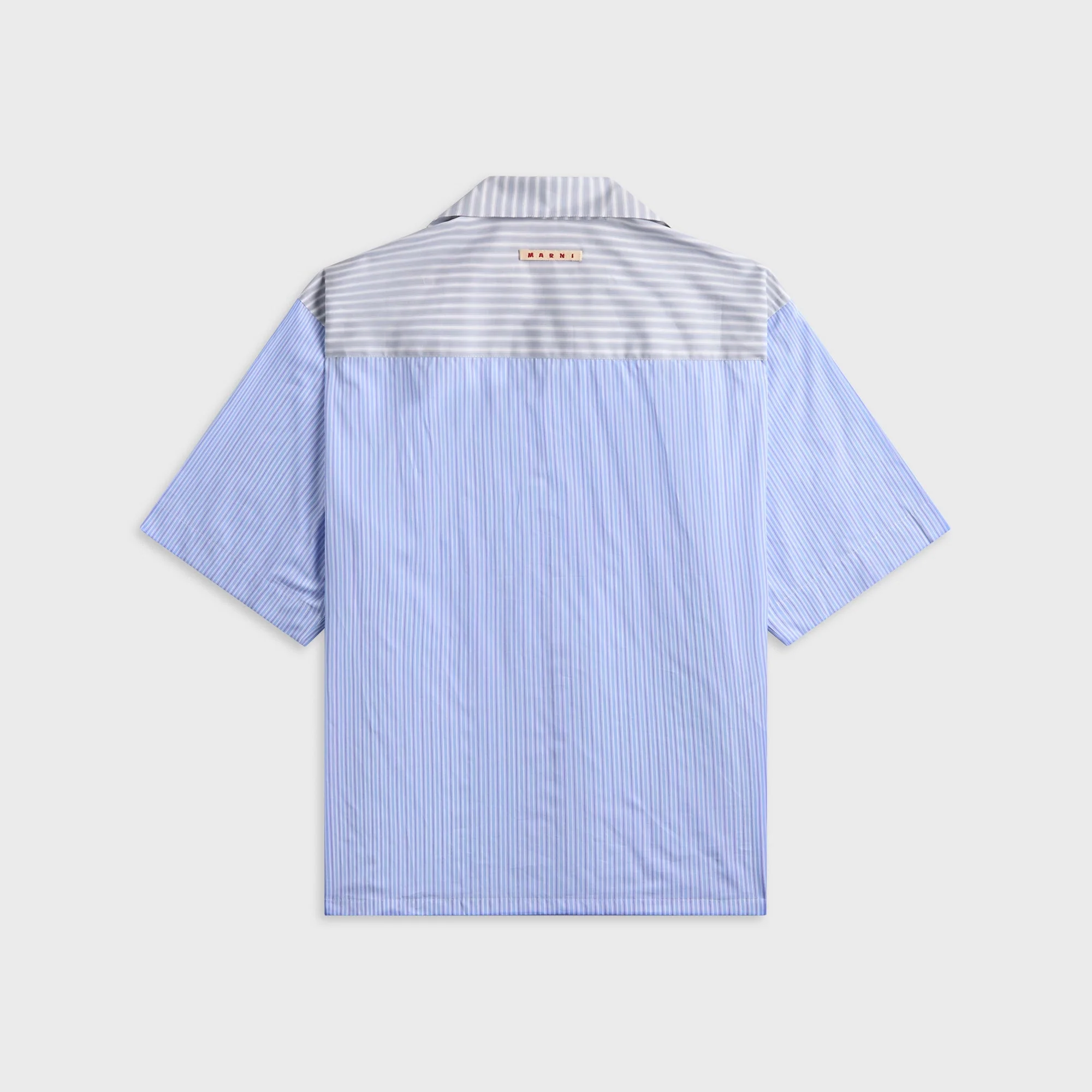 Marni Striped Poplin Short Sleeve Shirt - Light Blue - Image 2