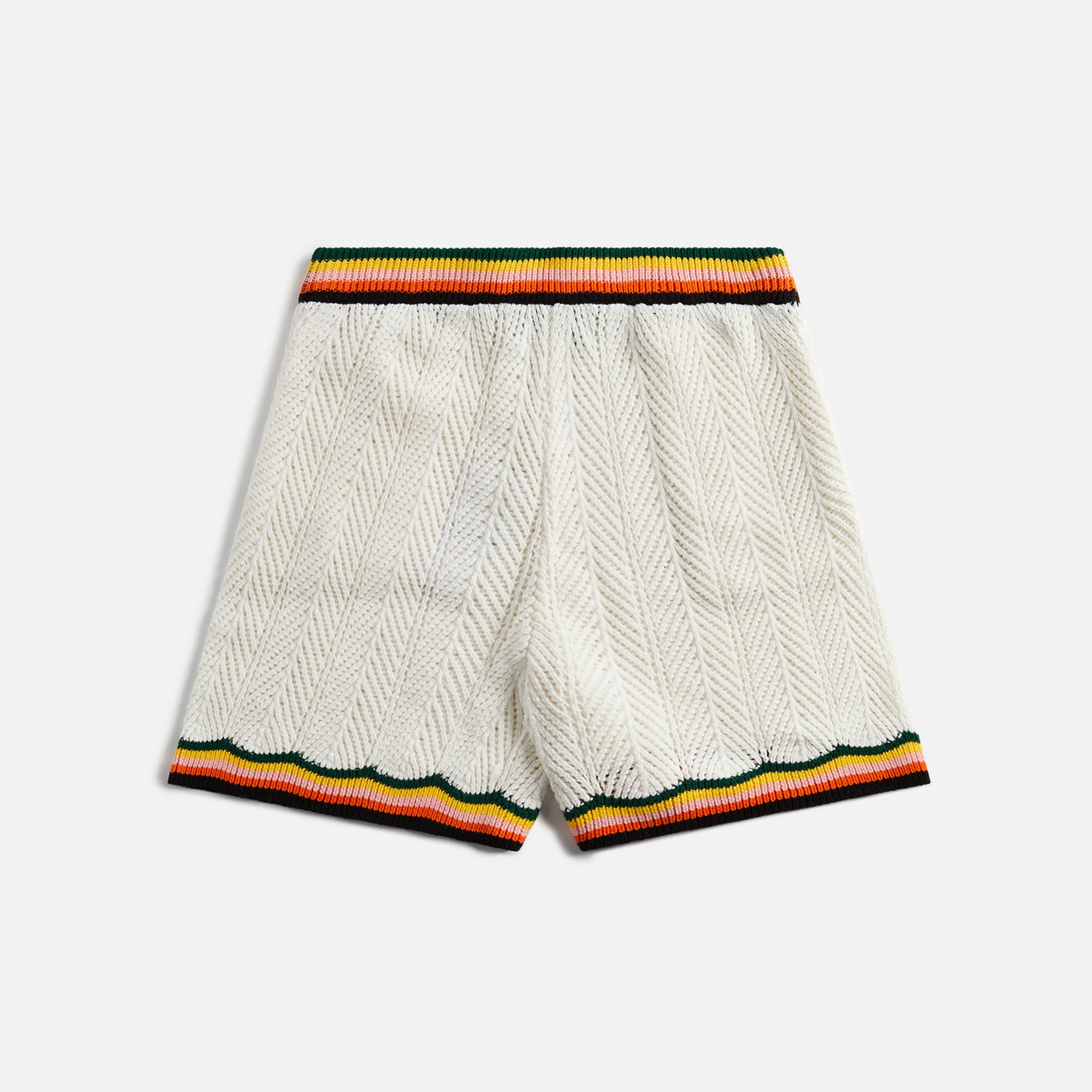 Casablanca Chevron Lace Shorts - White / Multicolor - Image 2