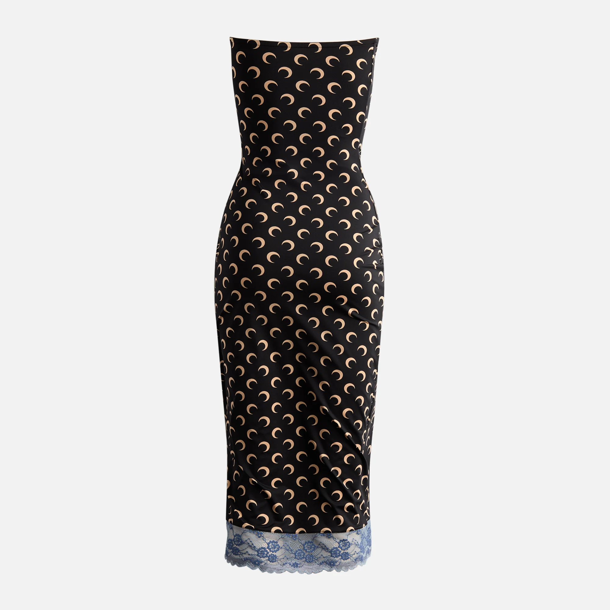 MARINE SERRE Recycled Moon Jersey Bustier Dress - Inverse Tan - Image 2