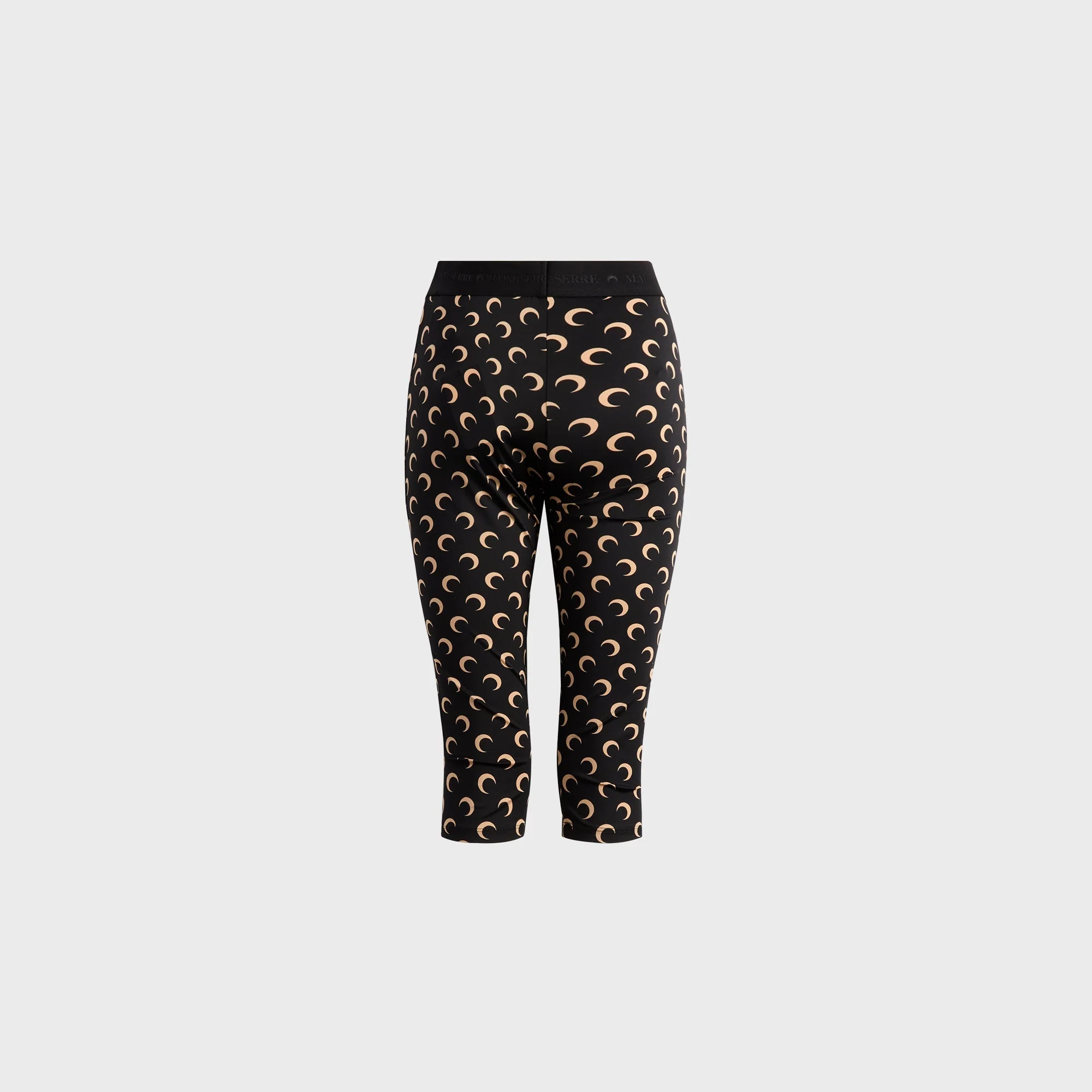 Marine Serre Moon Printed Jersey Capri Pant - Black - Image 2