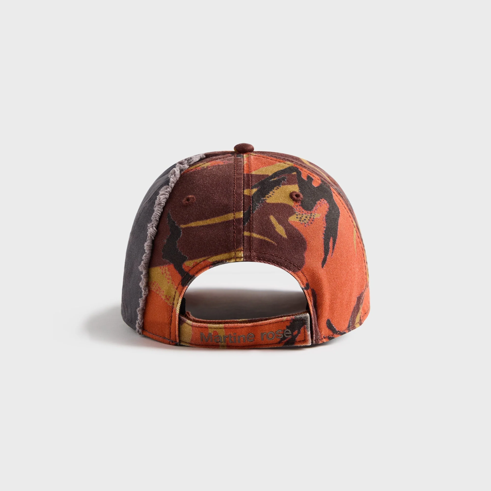 Martine Rose Collage Cap - Orange Camo / Grey - Image 2