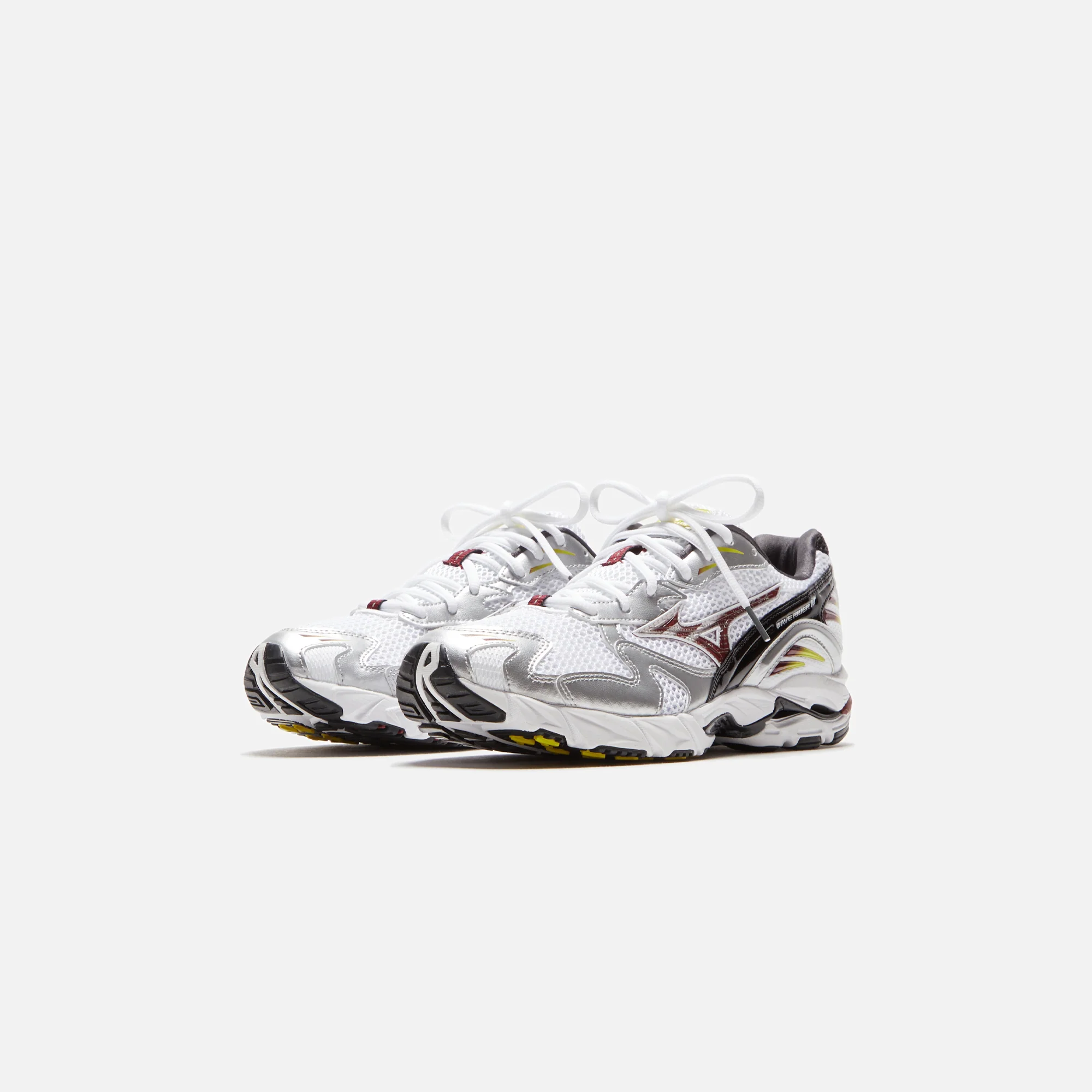 Mizuno Wave Rider 10 - White / Cabernet / Silver - Image 2