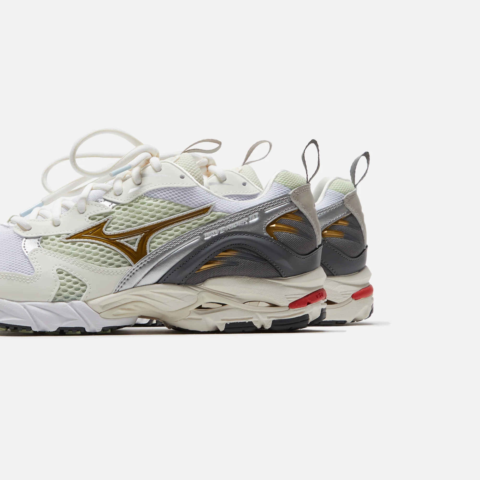 Mizuno Wave Rider 10 - White / Silver Cloud / Sunstruck - Image 3