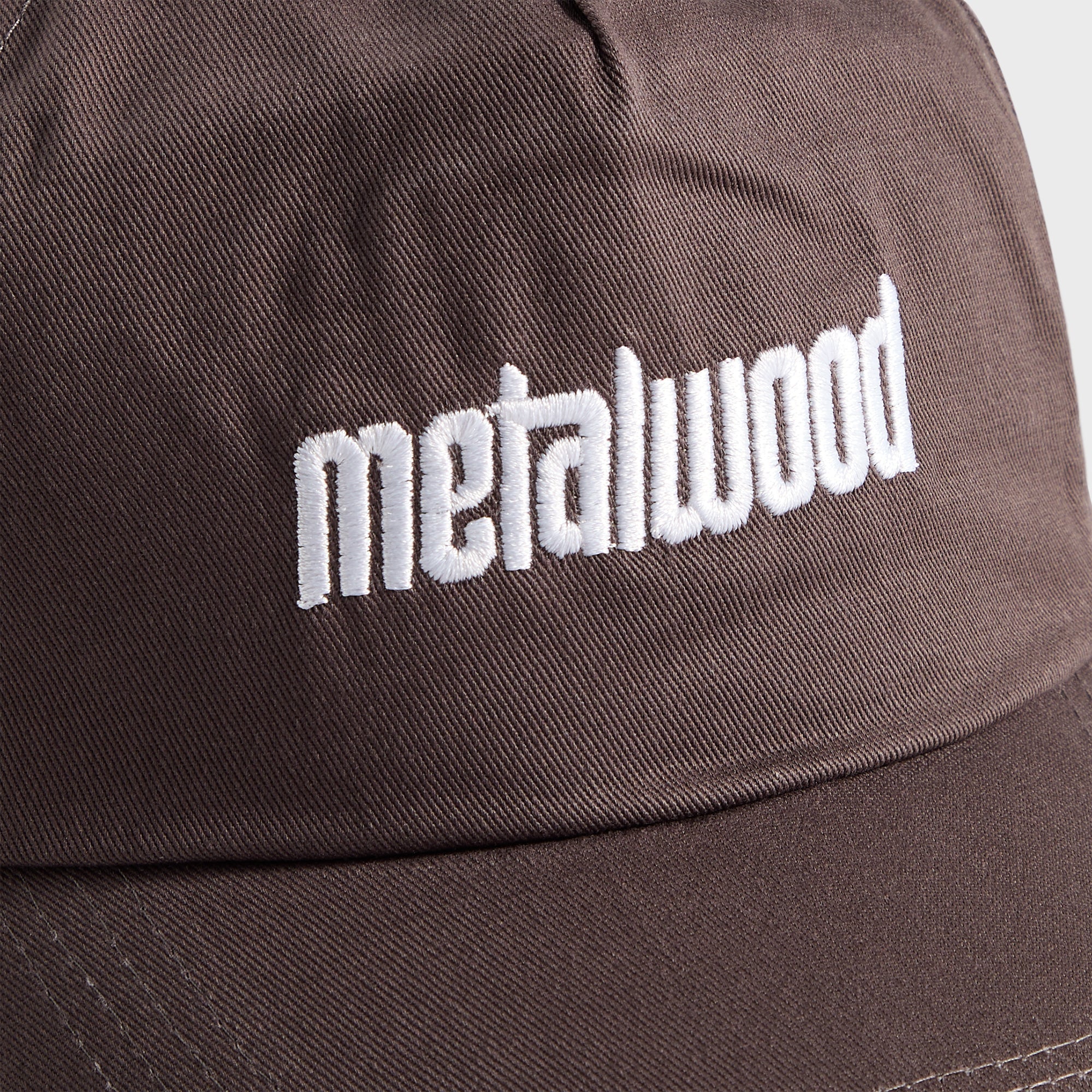 Metalwood Metal Logo 5 Panel Cap - Brown - Image 3