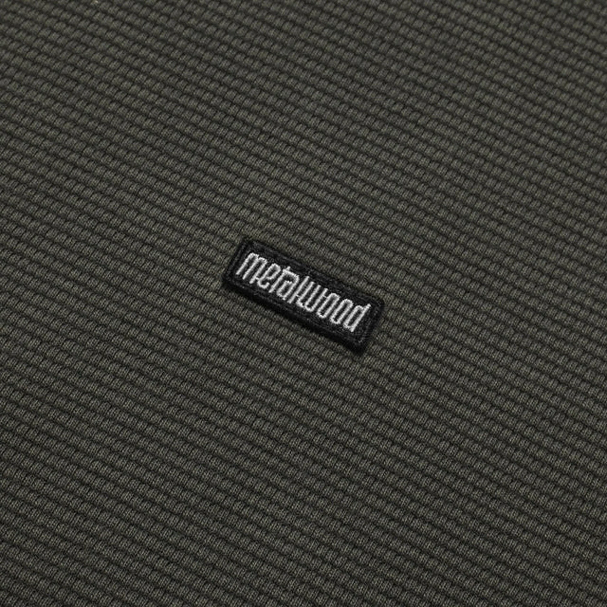 Metalwood Mini Metal Logo Long Sleeve Thermal Shirt - Tar - Image 3