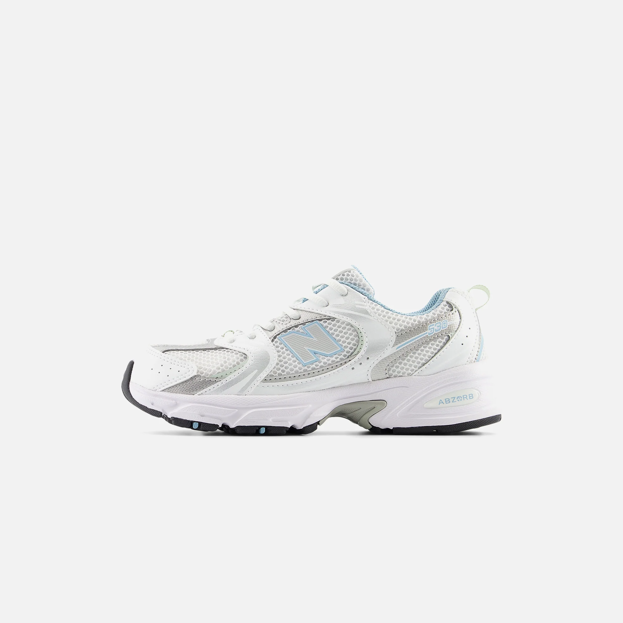 New Balance GS 530 - White / Chrome Blue - Image 3