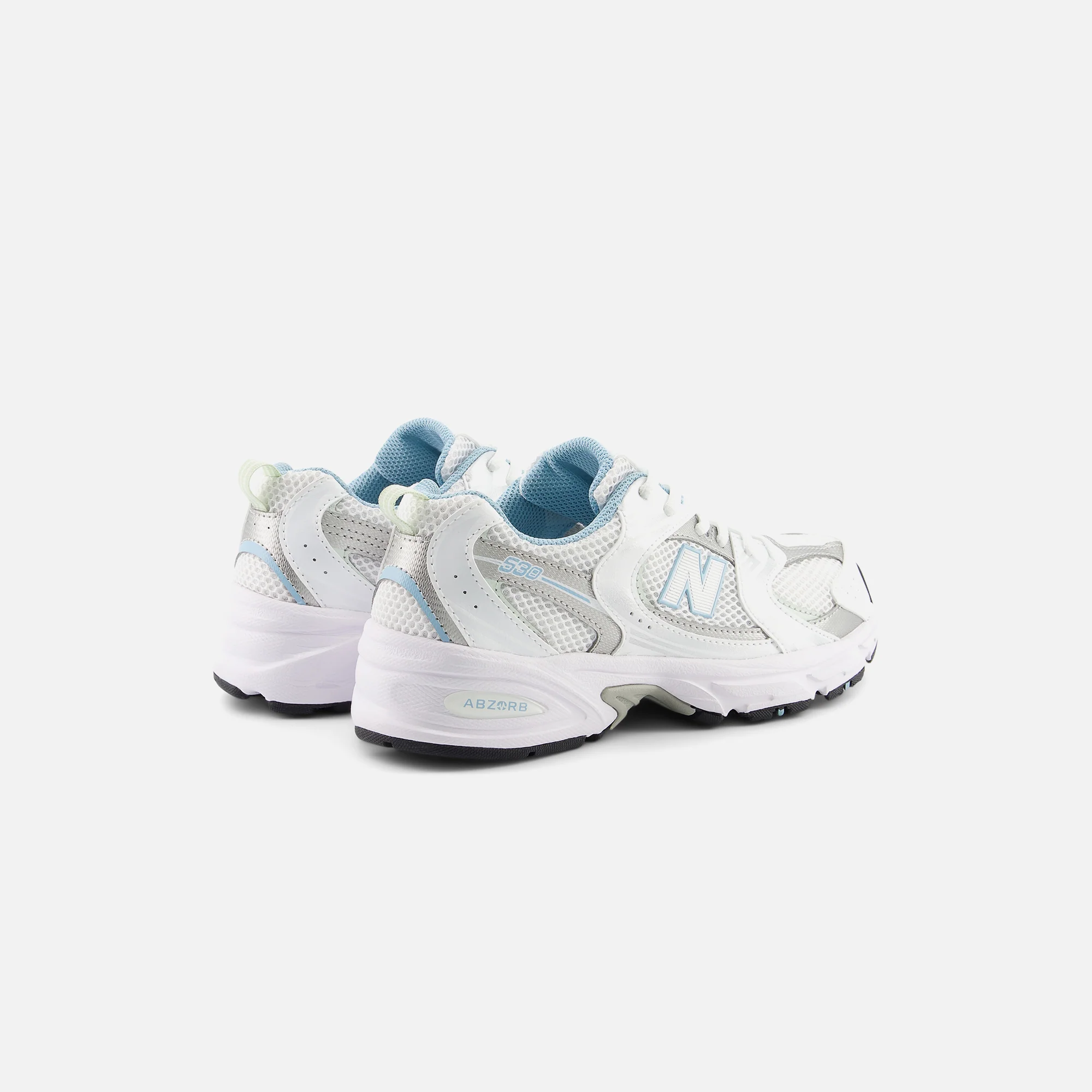 New Balance GS 530 - White / Chrome Blue - Image 5