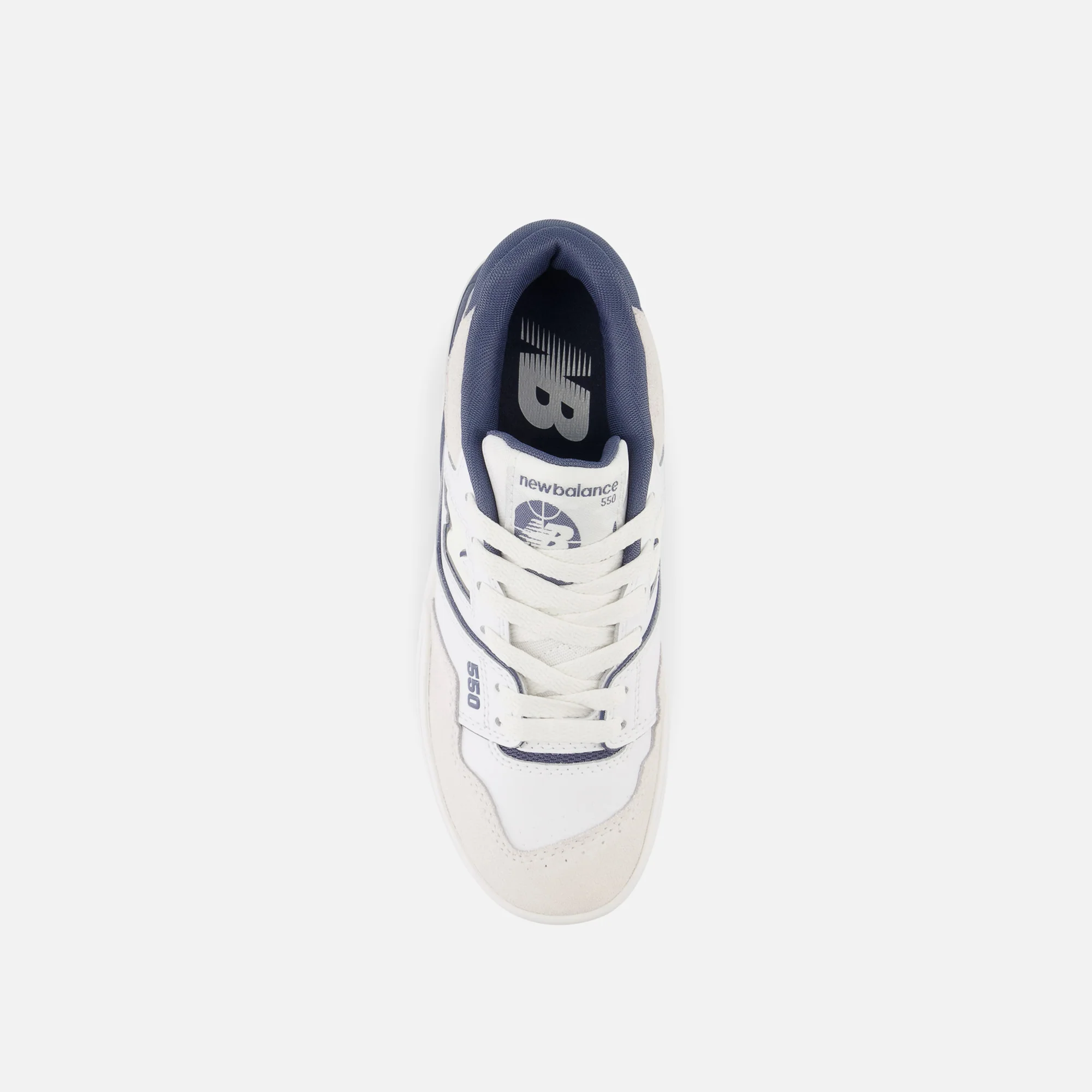 New Balance Grade School 550 - White / Vintage Indigo - Image 5