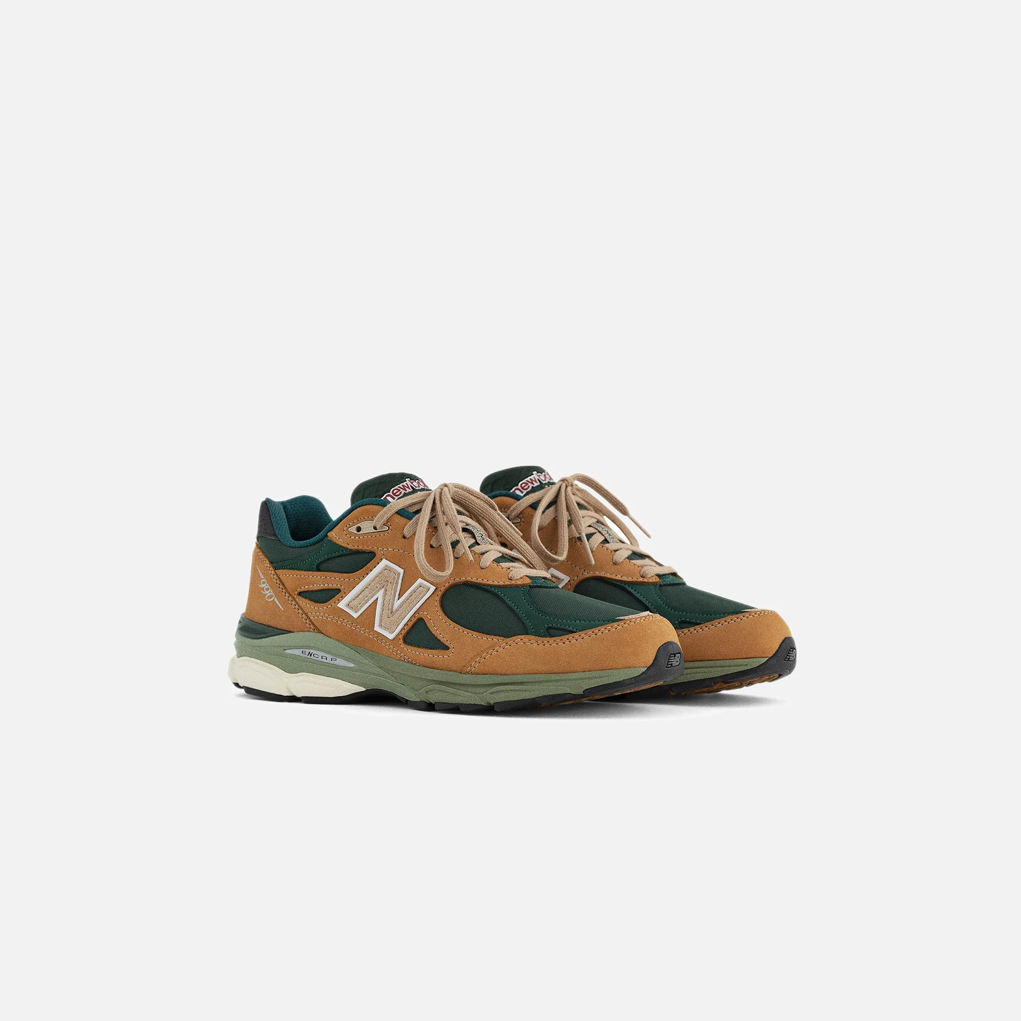 New Balance Made in USA 990 v3 - Tan / Green - Image 2
